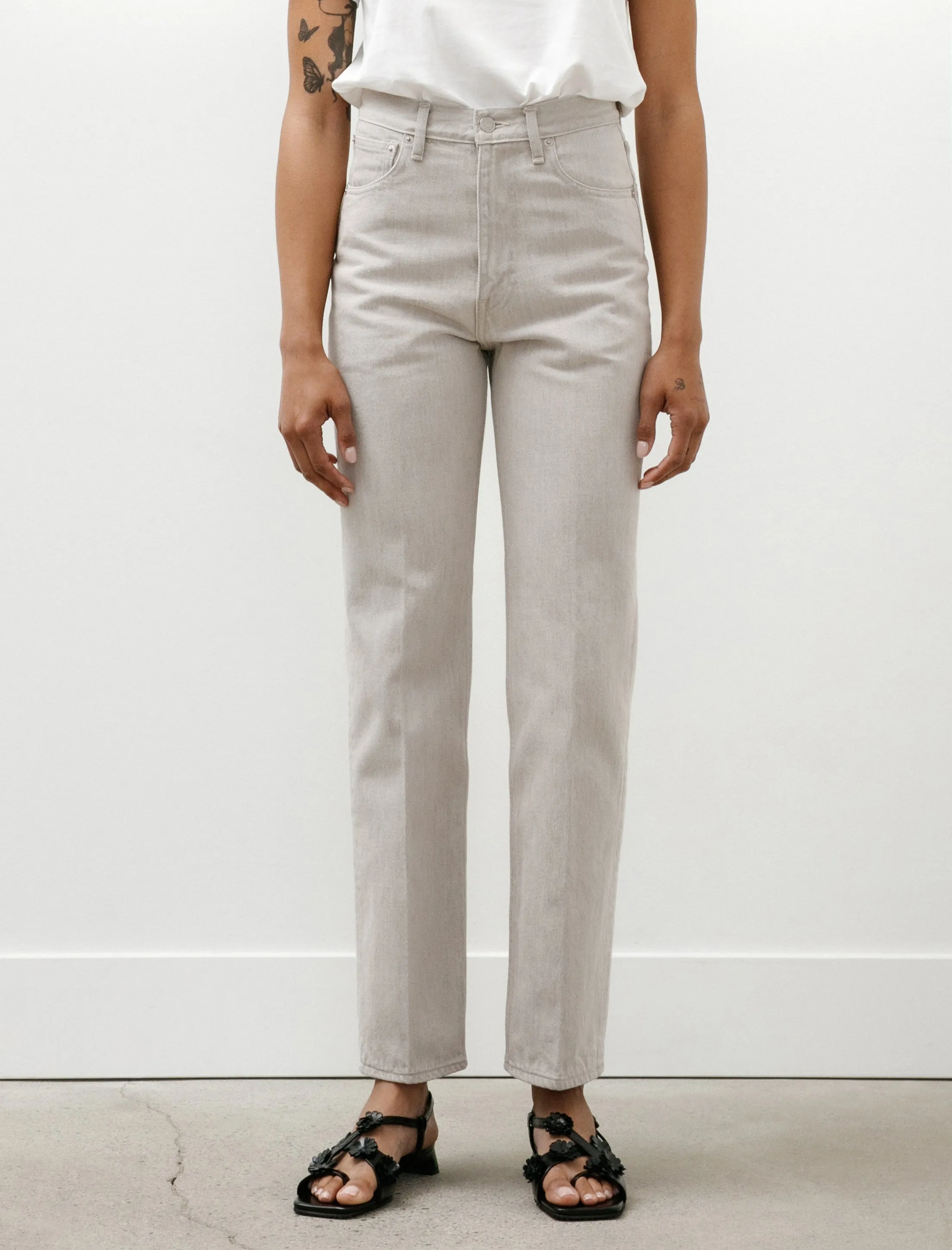 Faded Hard Twist Brown Denim 5P Pants Light Grey sold by SHOP NEIGHBOR product image thumbnail 2