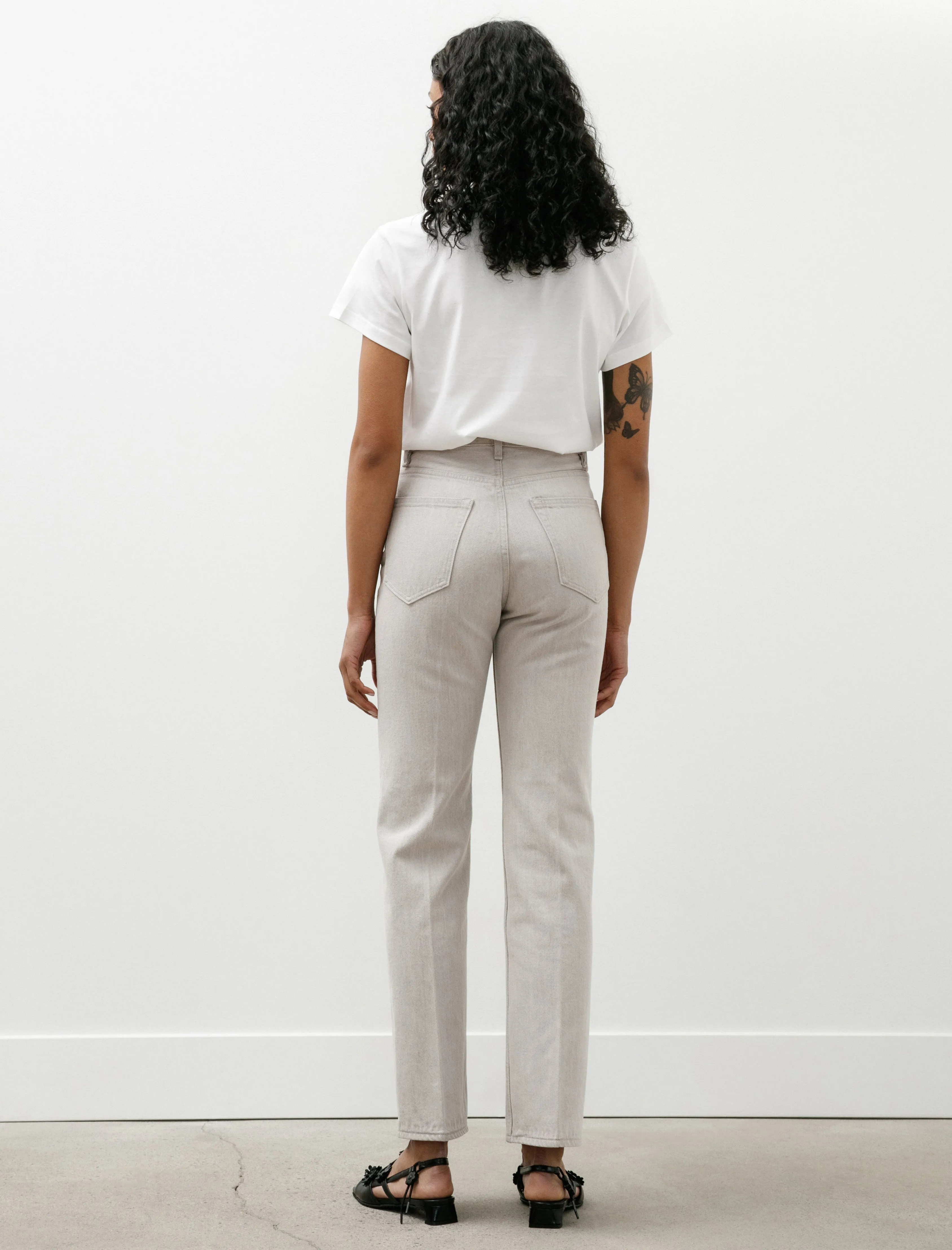 Faded Hard Twist Brown Denim 5P Pants Light Grey sold by SHOP NEIGHBOR product image thumbnail 5