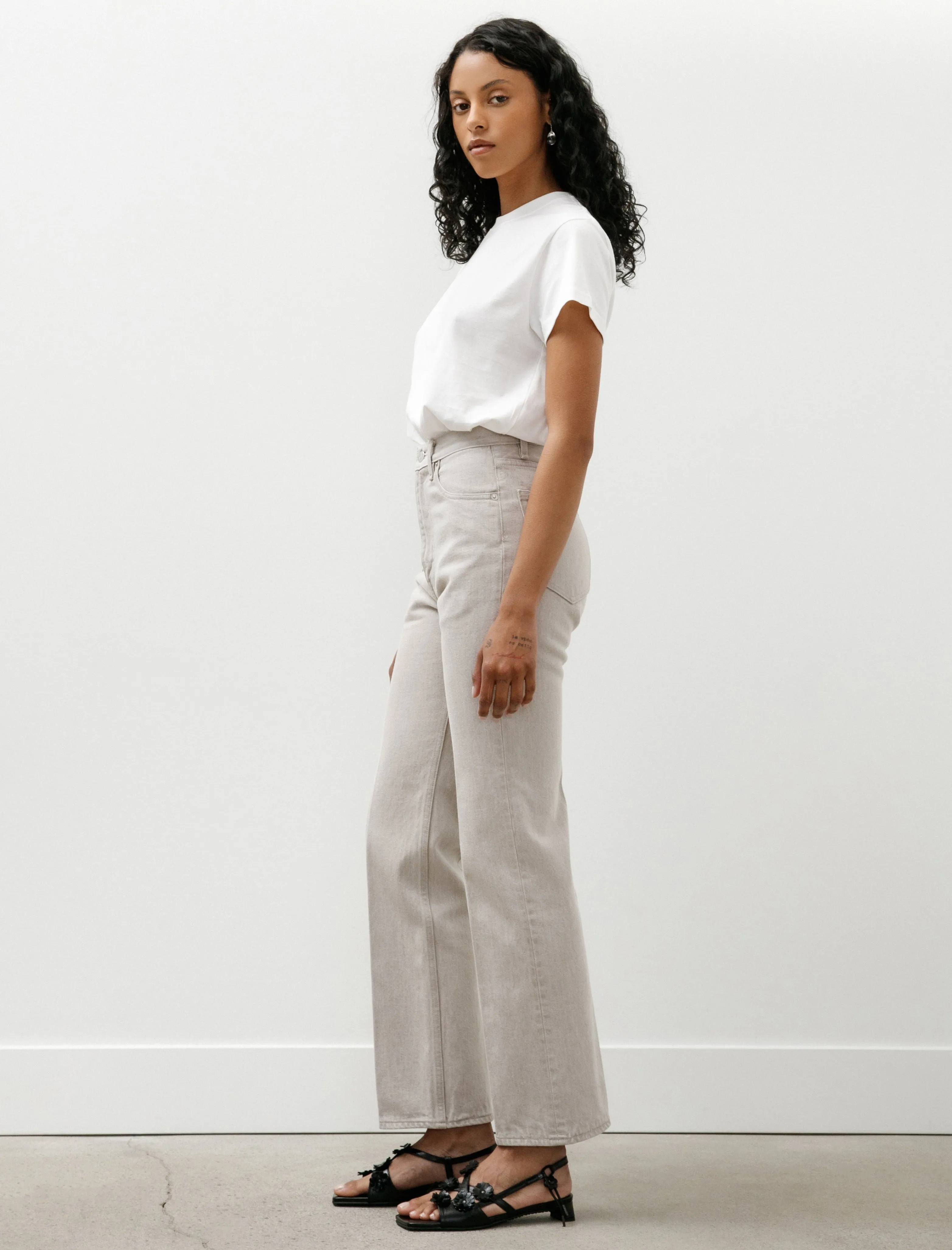 Faded Hard Twist Brown Denim 5P Pants Light Grey sold by SHOP NEIGHBOR product image thumbnail 3