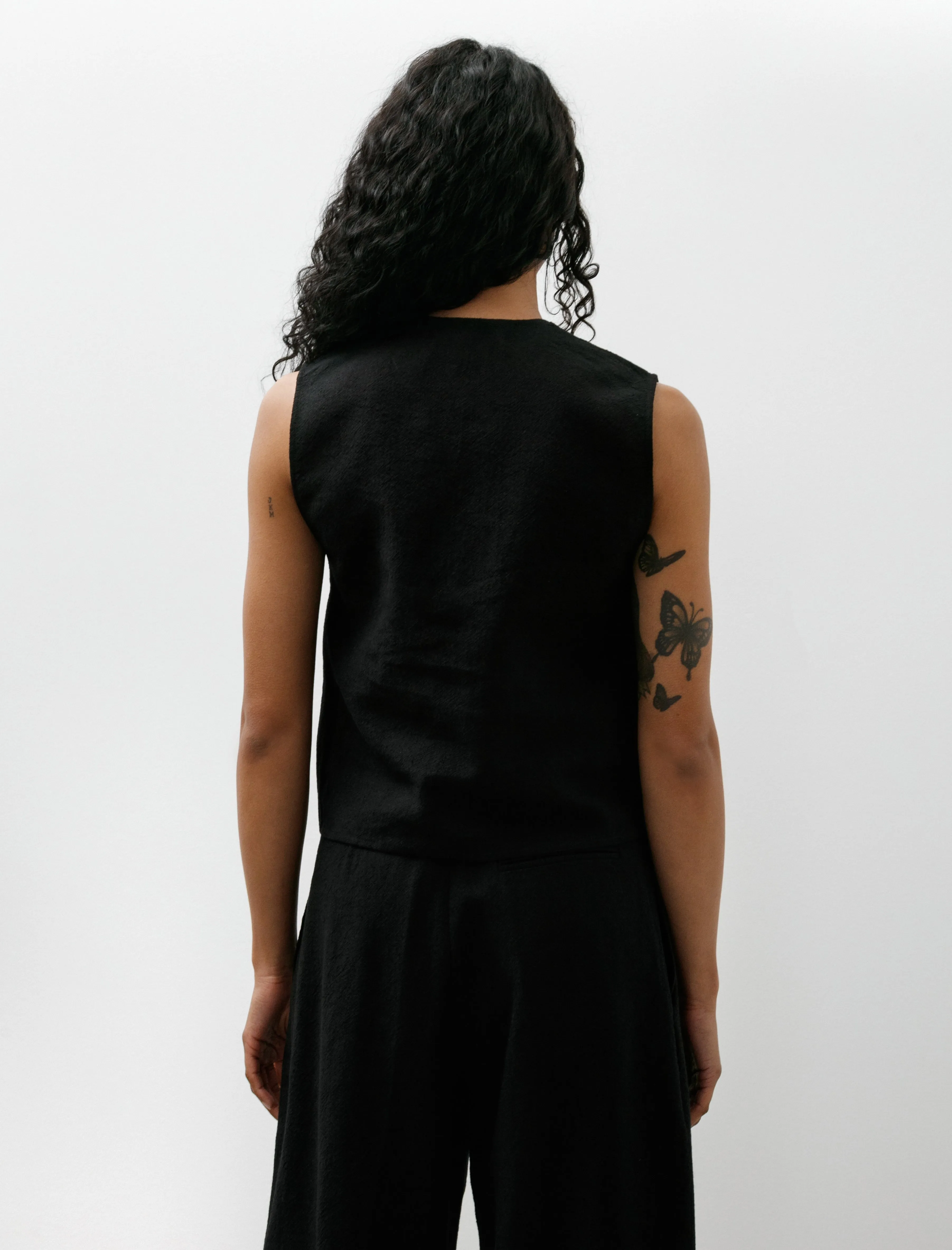 Button Down Vest Black sold by SHOP NEIGHBOR product image thumbnail 3