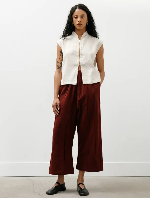 WR20 Pants-3 Tuck Pants Sap Linen made by SHOP NEIGHBOR