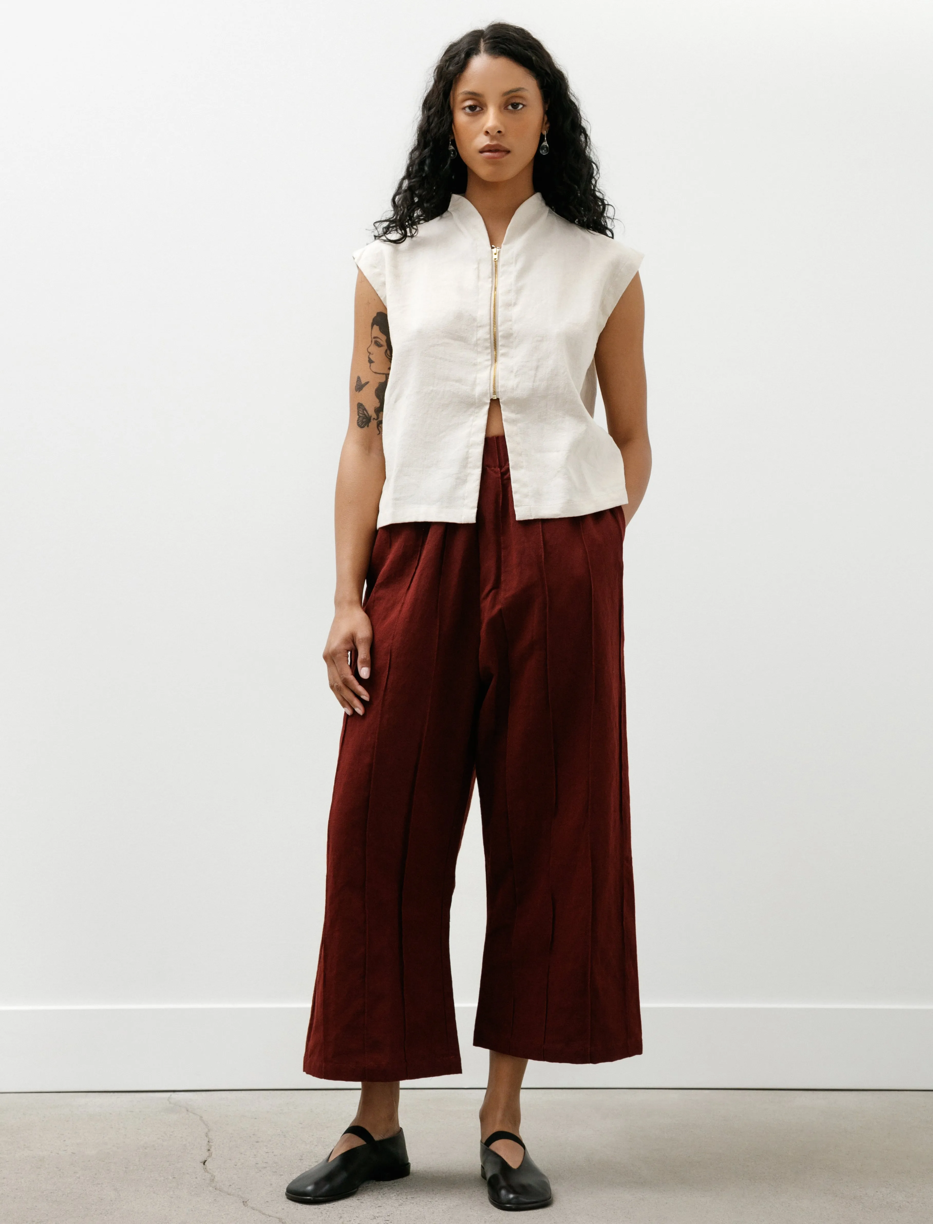 WR20 Pants-3 Tuck Pants Sap Linen sold by SHOP NEIGHBOR