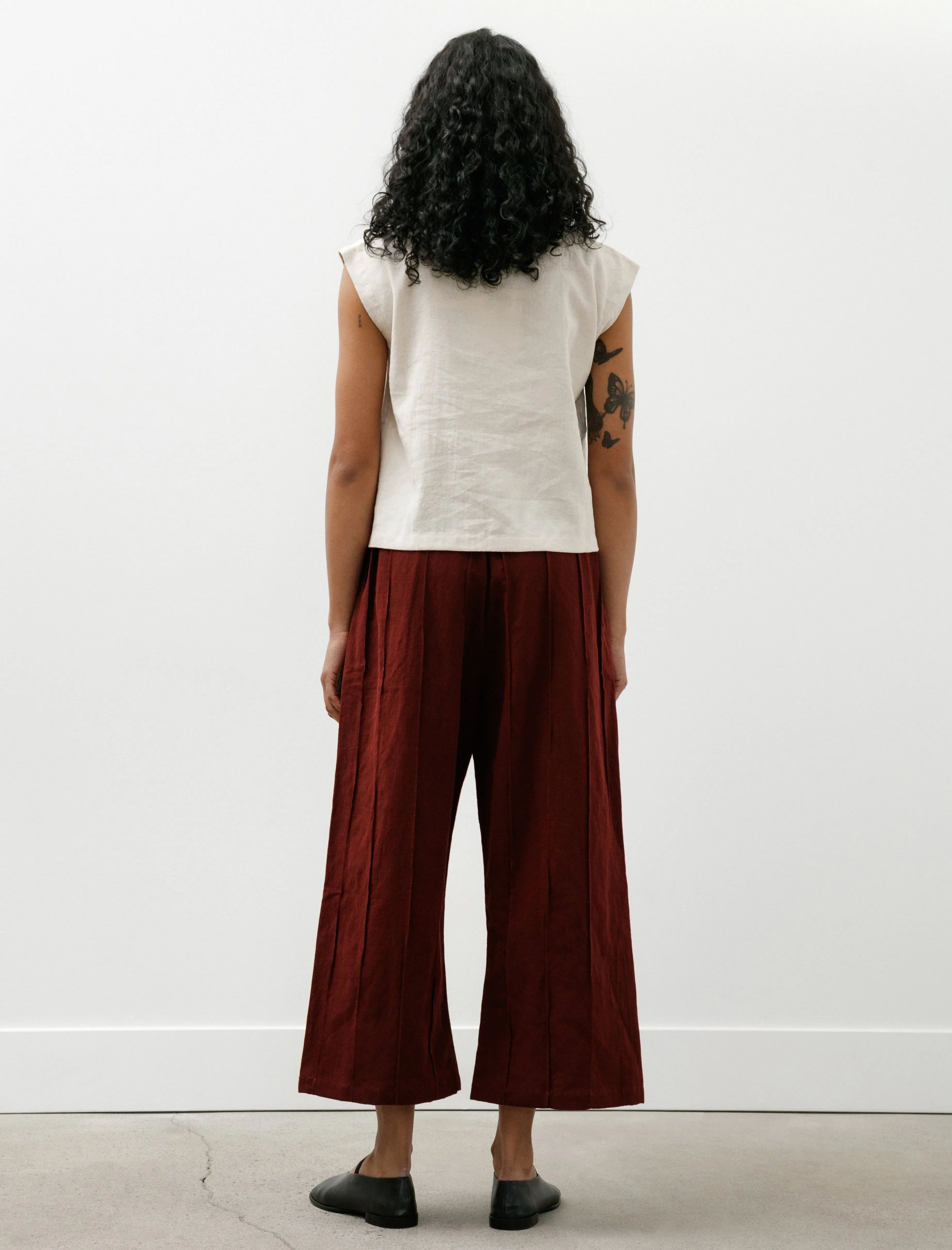 WR20 Pants-3 Tuck Pants Sap Linen sold by SHOP NEIGHBOR product image thumbnail 5