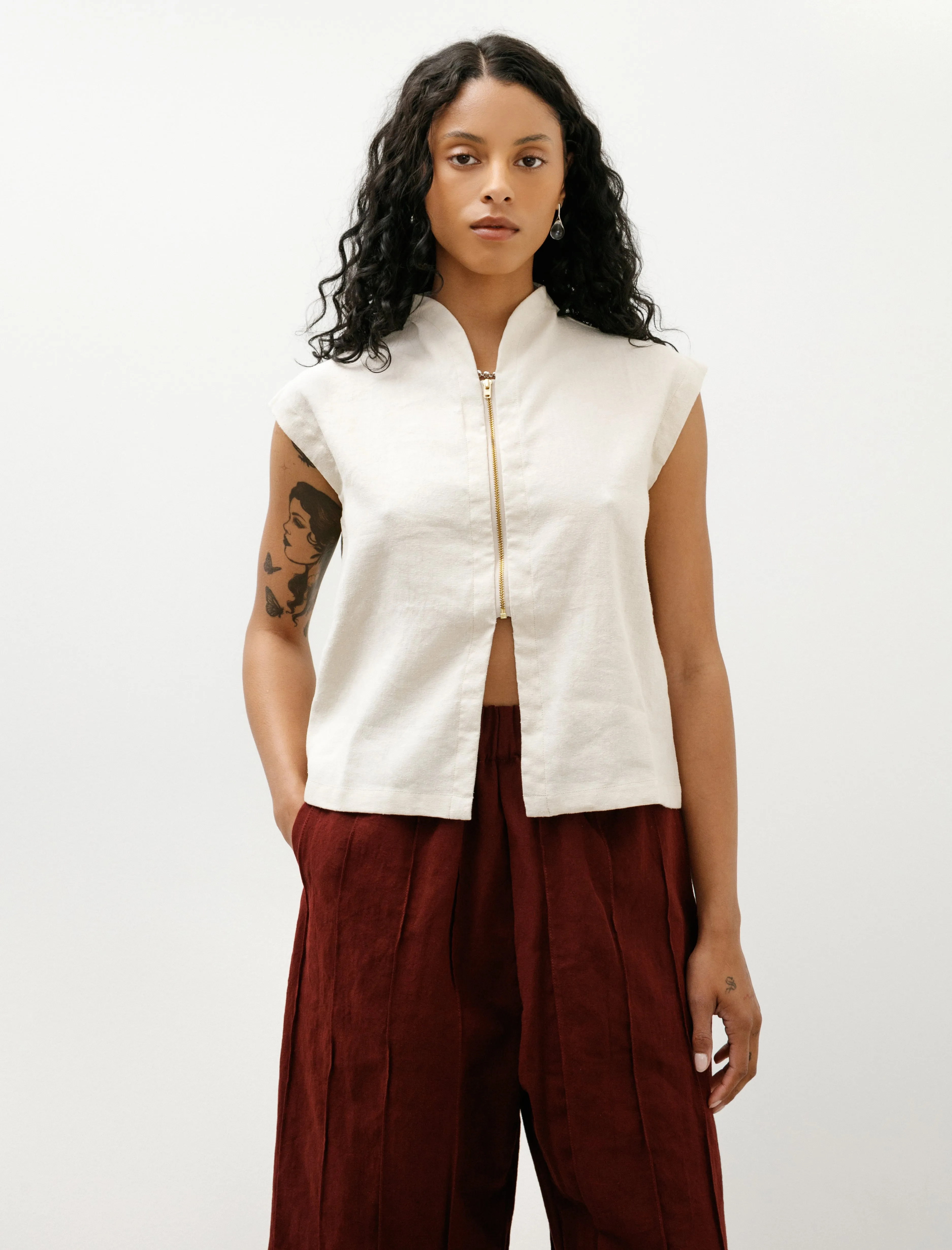 WR20 Shirt-5 Zip Tank Sand Grosgrain sold by SHOP NEIGHBOR