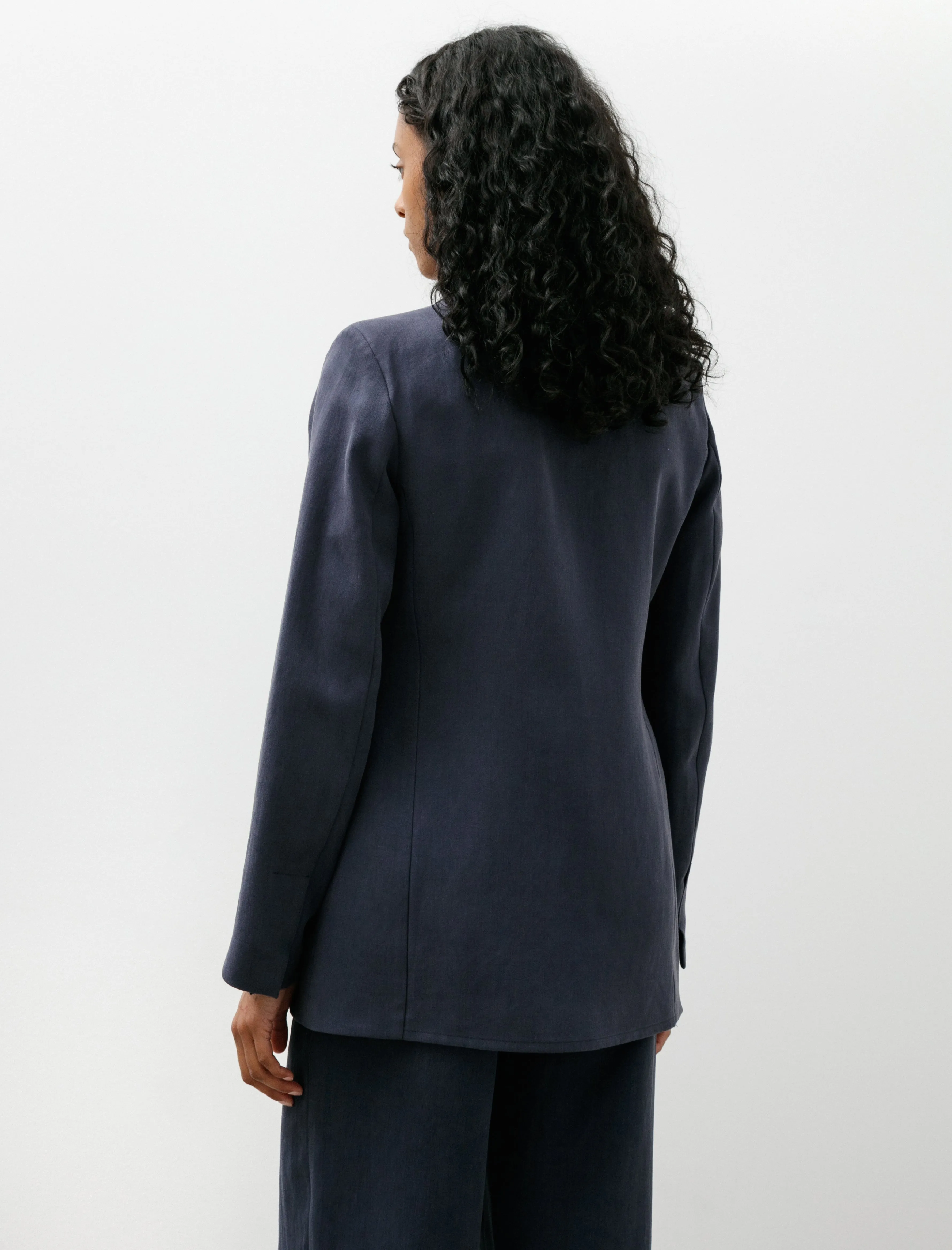 Loose Blazer Satin Linen Pacific sold by SHOP NEIGHBOR product image thumbnail 4
