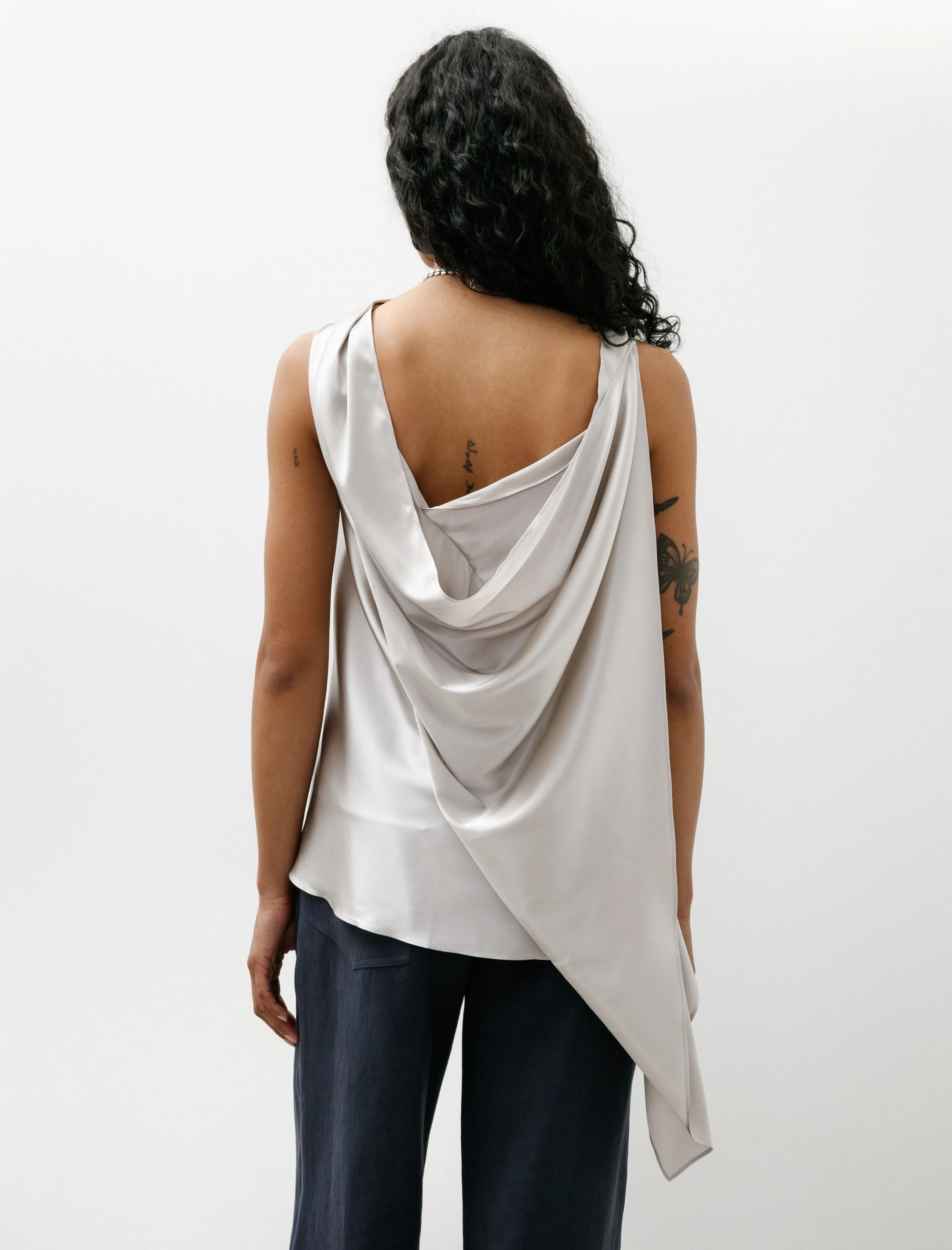 Asymmetric Top Satin Silk Pearl sold by SHOP NEIGHBOR product image thumbnail 2