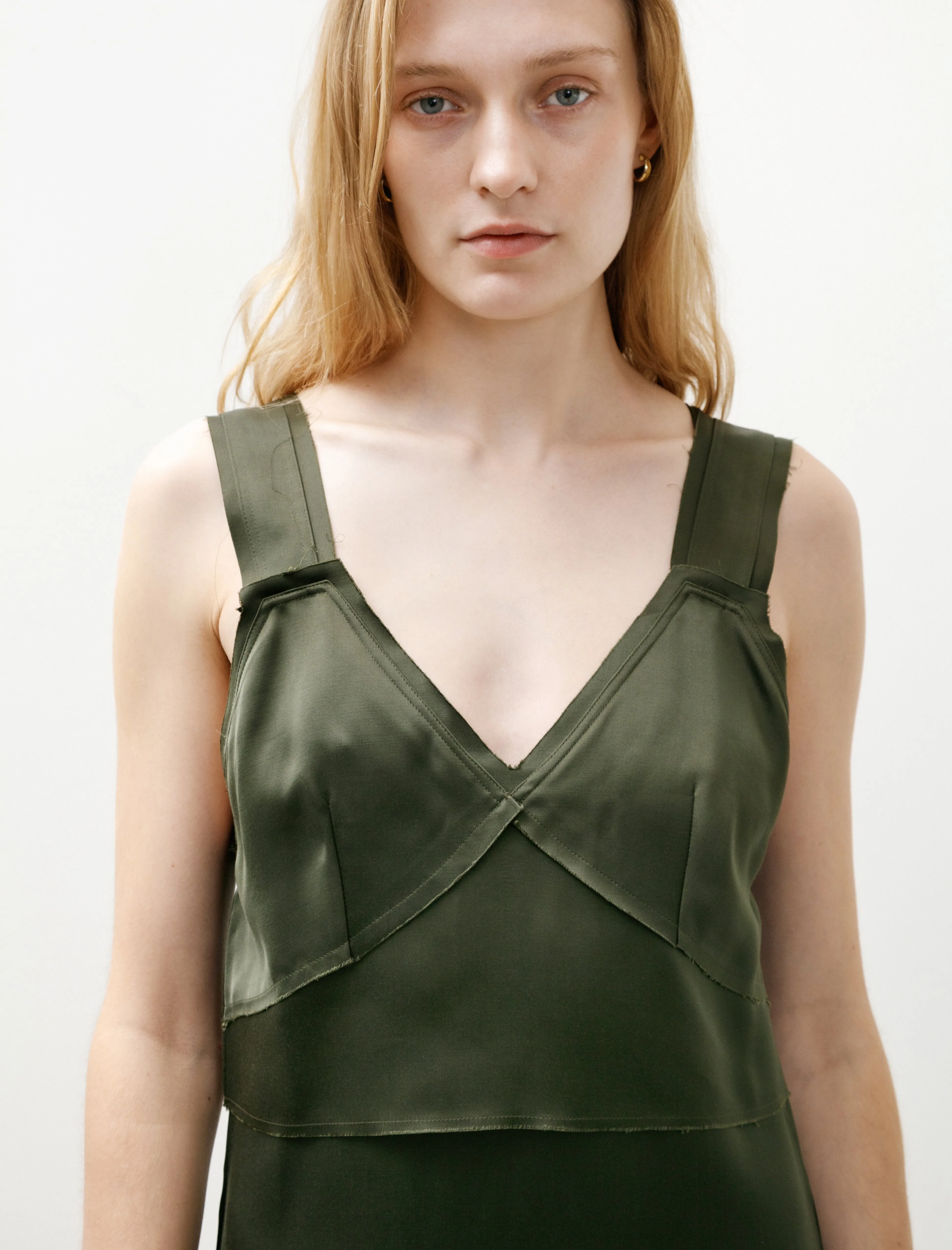 V-Neck Slip Dress Bottle Green sold by SHOP NEIGHBOR product image thumbnail 2