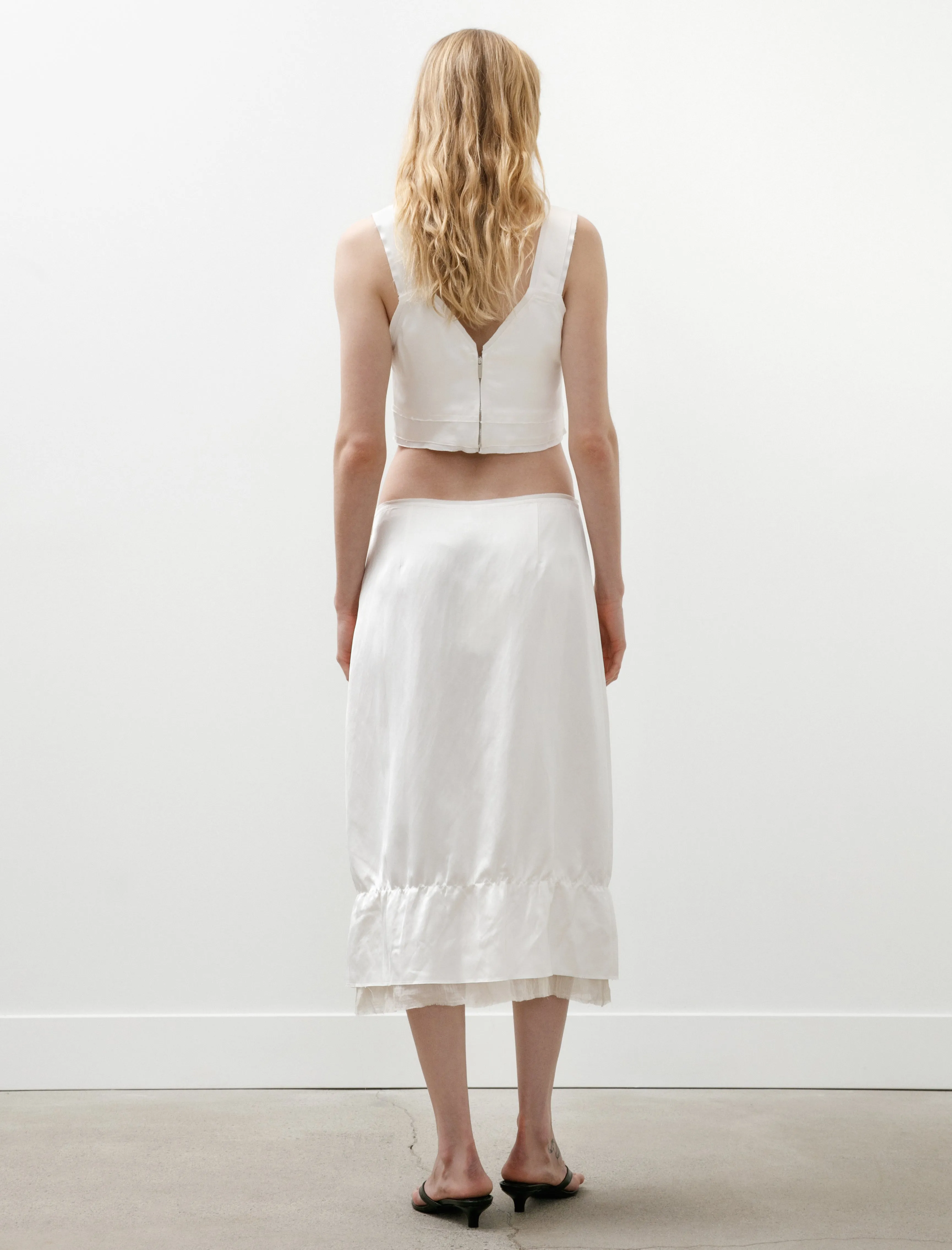 Layered Satin Skirt White sold by SHOP NEIGHBOR product image thumbnail 2