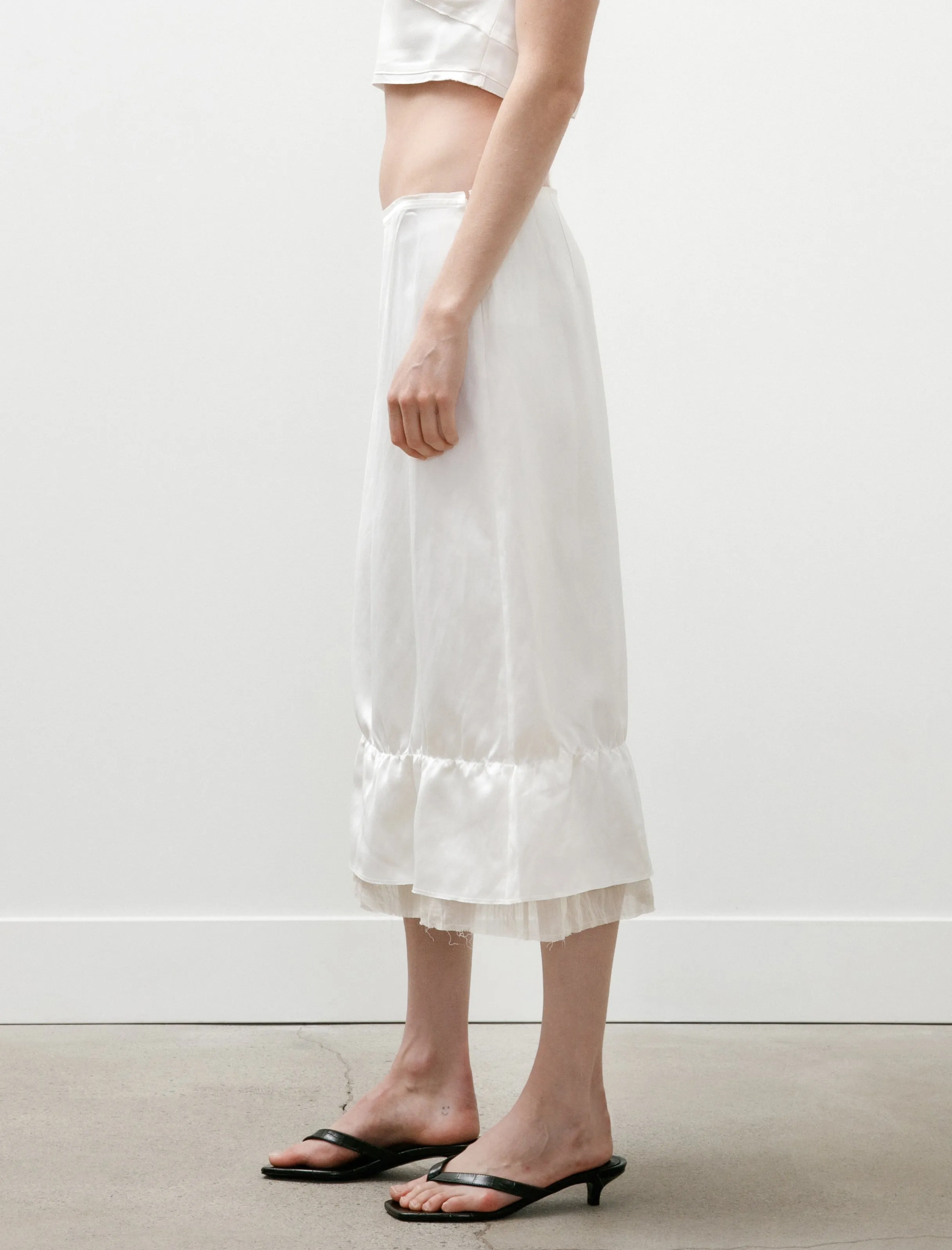 Layered Satin Skirt White sold by SHOP NEIGHBOR product image thumbnail 5