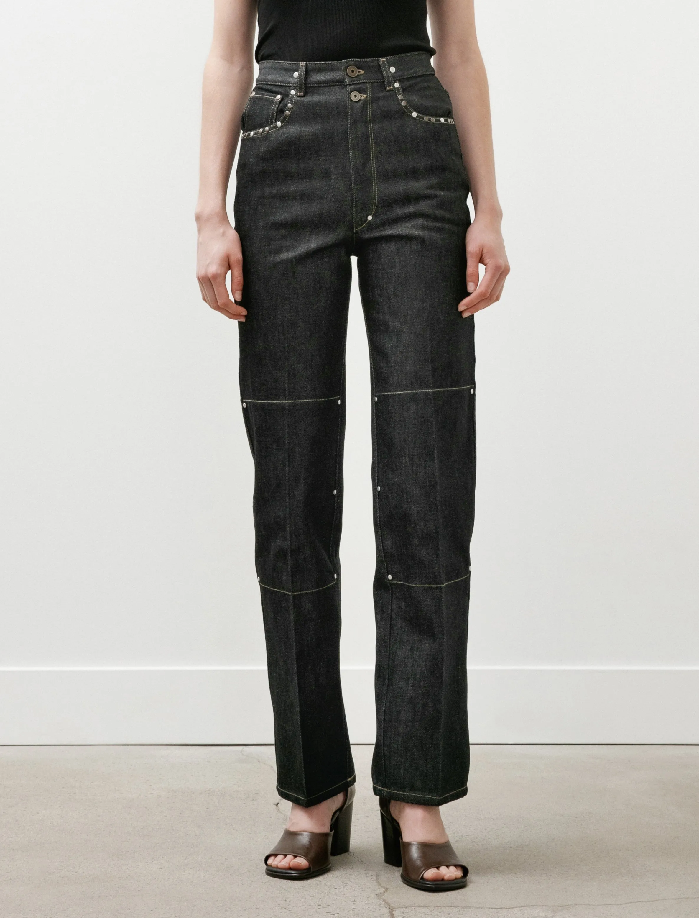 High Waisted Straight Pants Slate sold by SHOP NEIGHBOR product image thumbnail 2