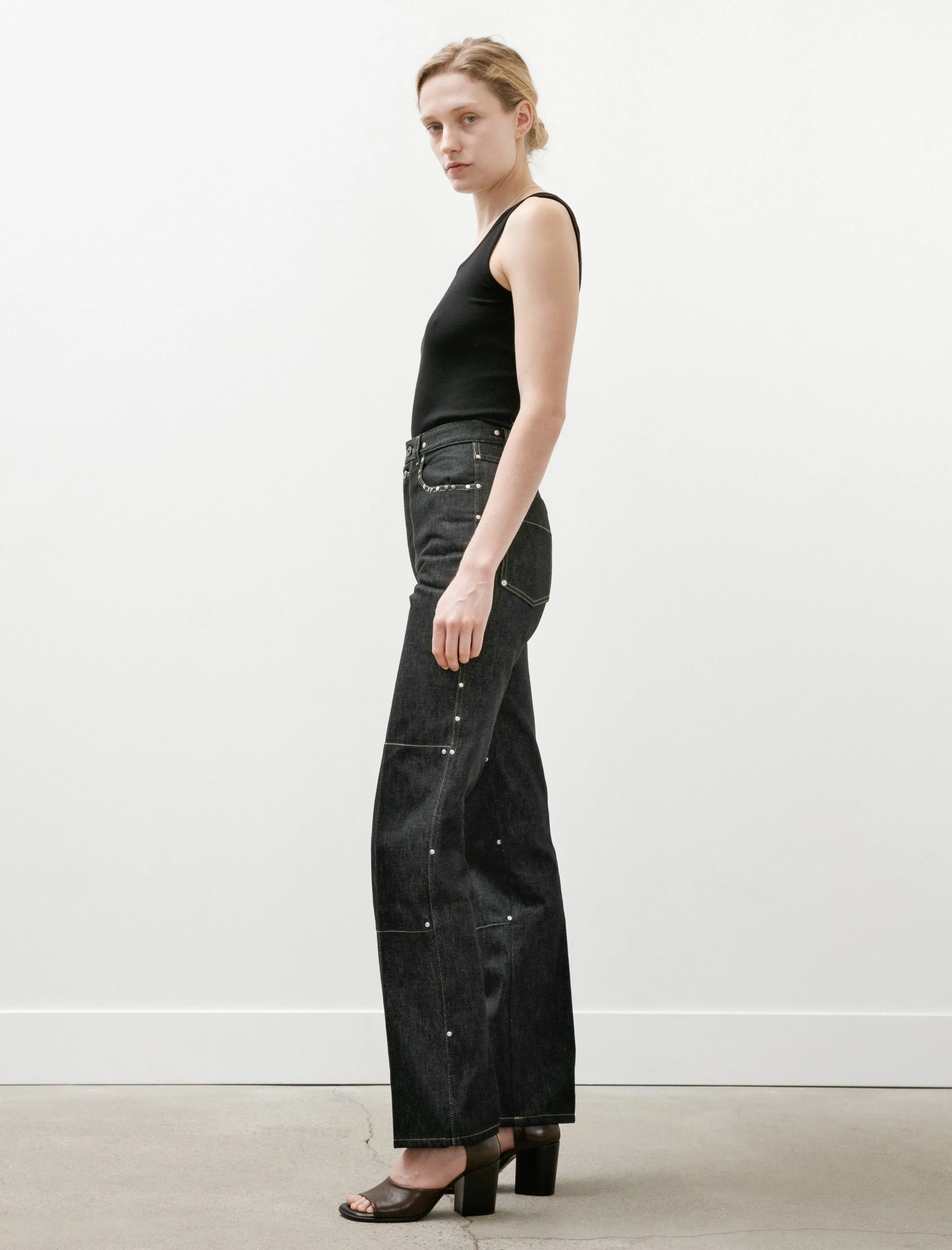 High Waisted Straight Pants Slate sold by SHOP NEIGHBOR product image thumbnail 3