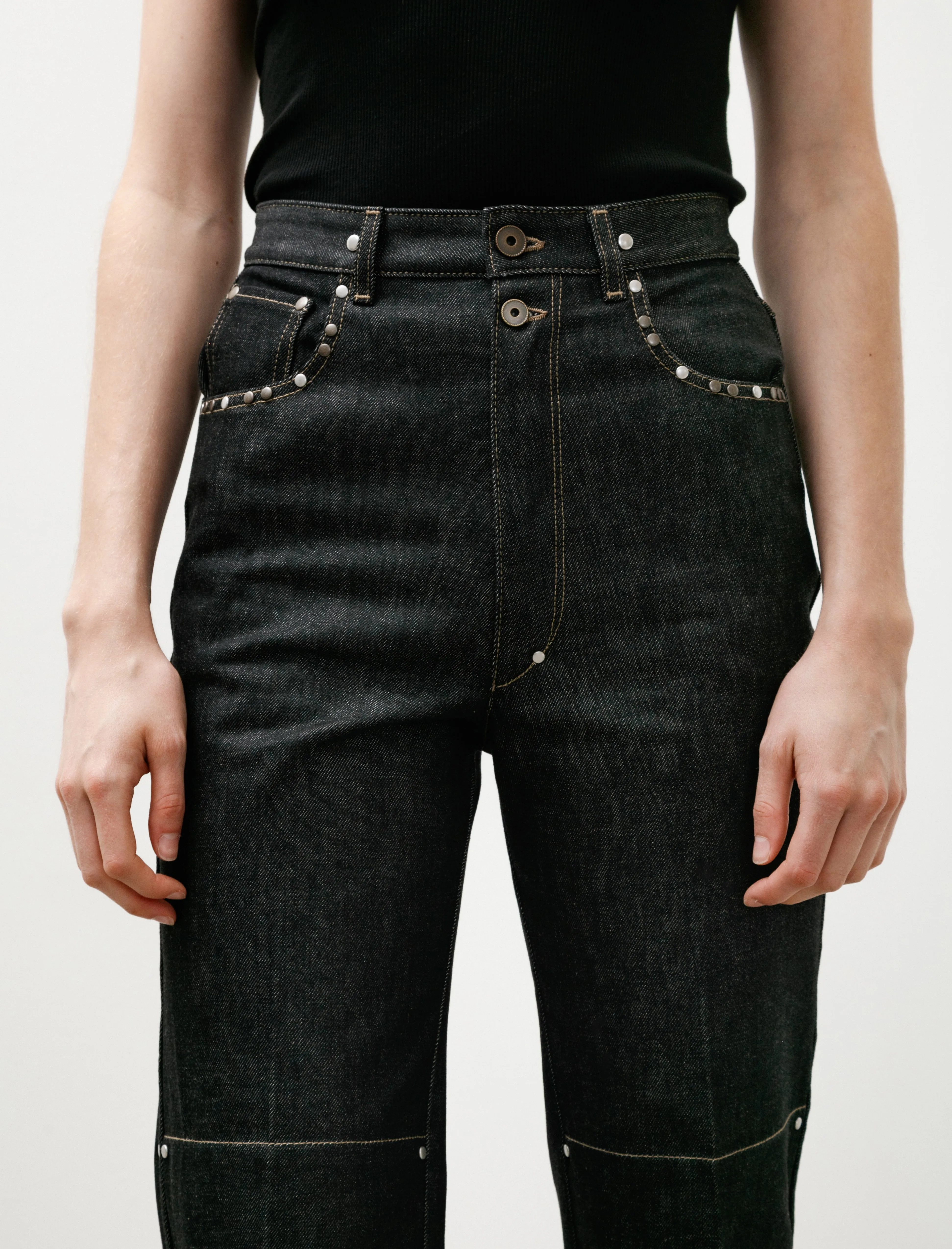 High Waisted Straight Pants Slate sold by SHOP NEIGHBOR product image thumbnail 5