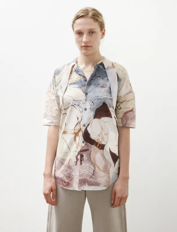 Short Sleeve Shirt With Foulard Multicolor made by SHOP NEIGHBOR