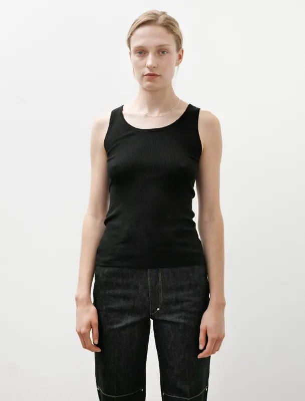 Ribbed Tank Top Black made by SHOP NEIGHBOR