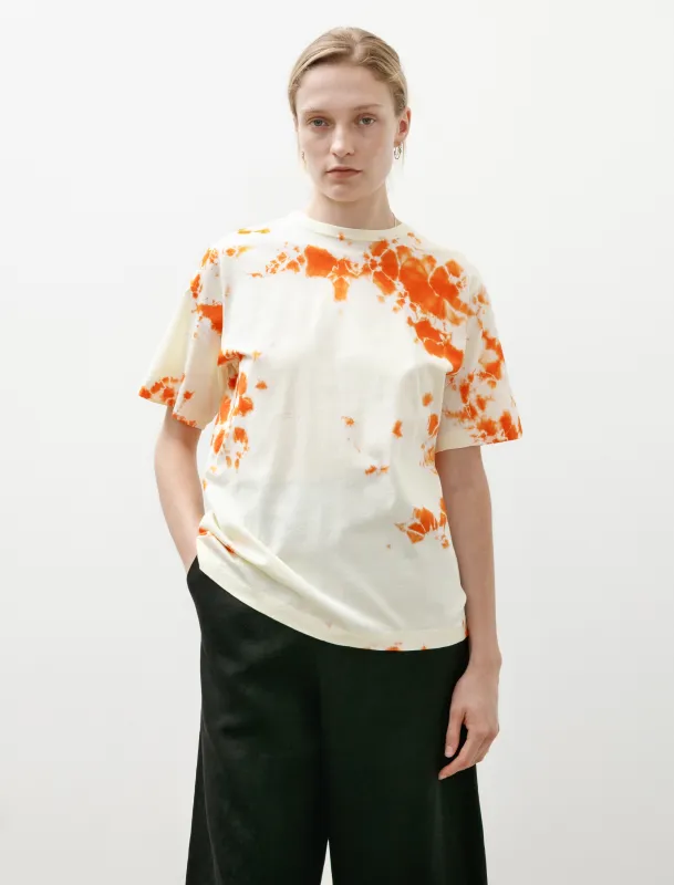 Giza Cotton T-Shirt Madara Shibori Burnt Orange/Buttercup made by SHOP NEIGHBOR