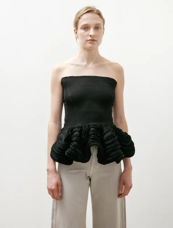 Pottery HS Swell Glitter Strapless Top Black made by CFCL Womens