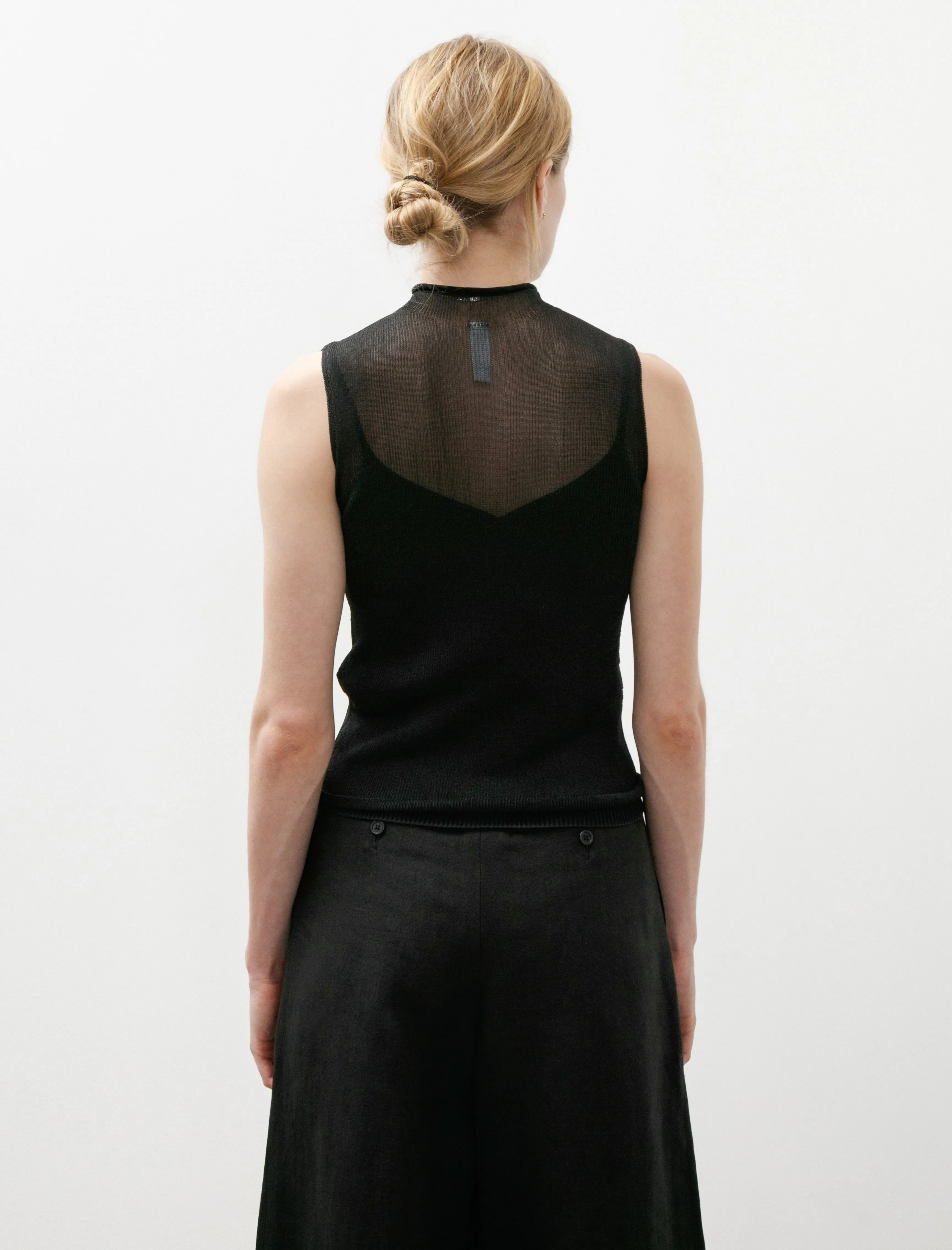 Portrait Lucent Sleeveless Top Black sold by SHOP NEIGHBOR product image thumbnail 4