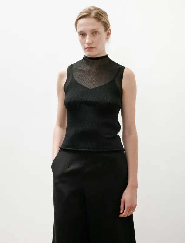 Portrait Lucent Sleeveless Top Black made by CFCL Womens