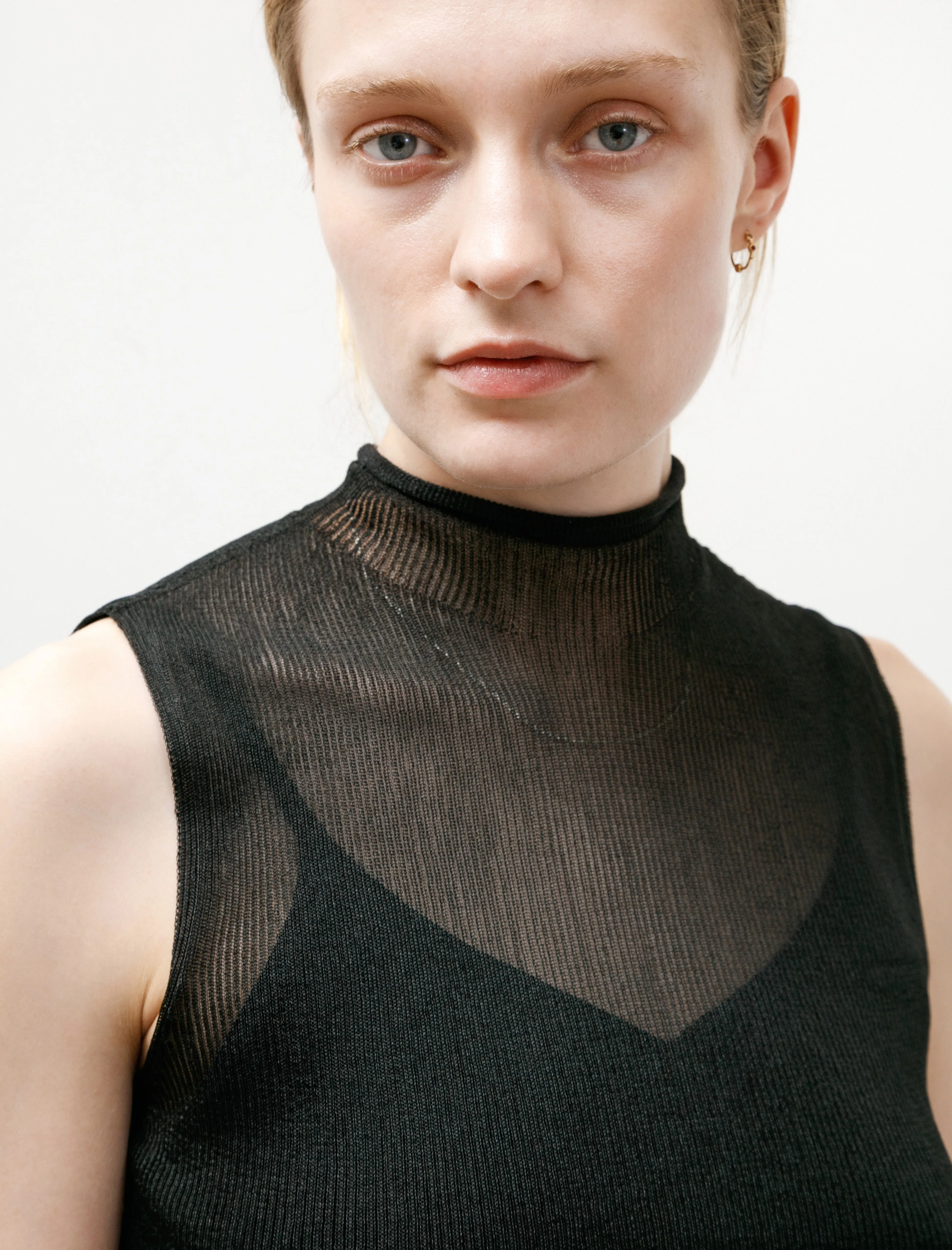 Portrait Lucent Sleeveless Top Black sold by SHOP NEIGHBOR product image thumbnail 2