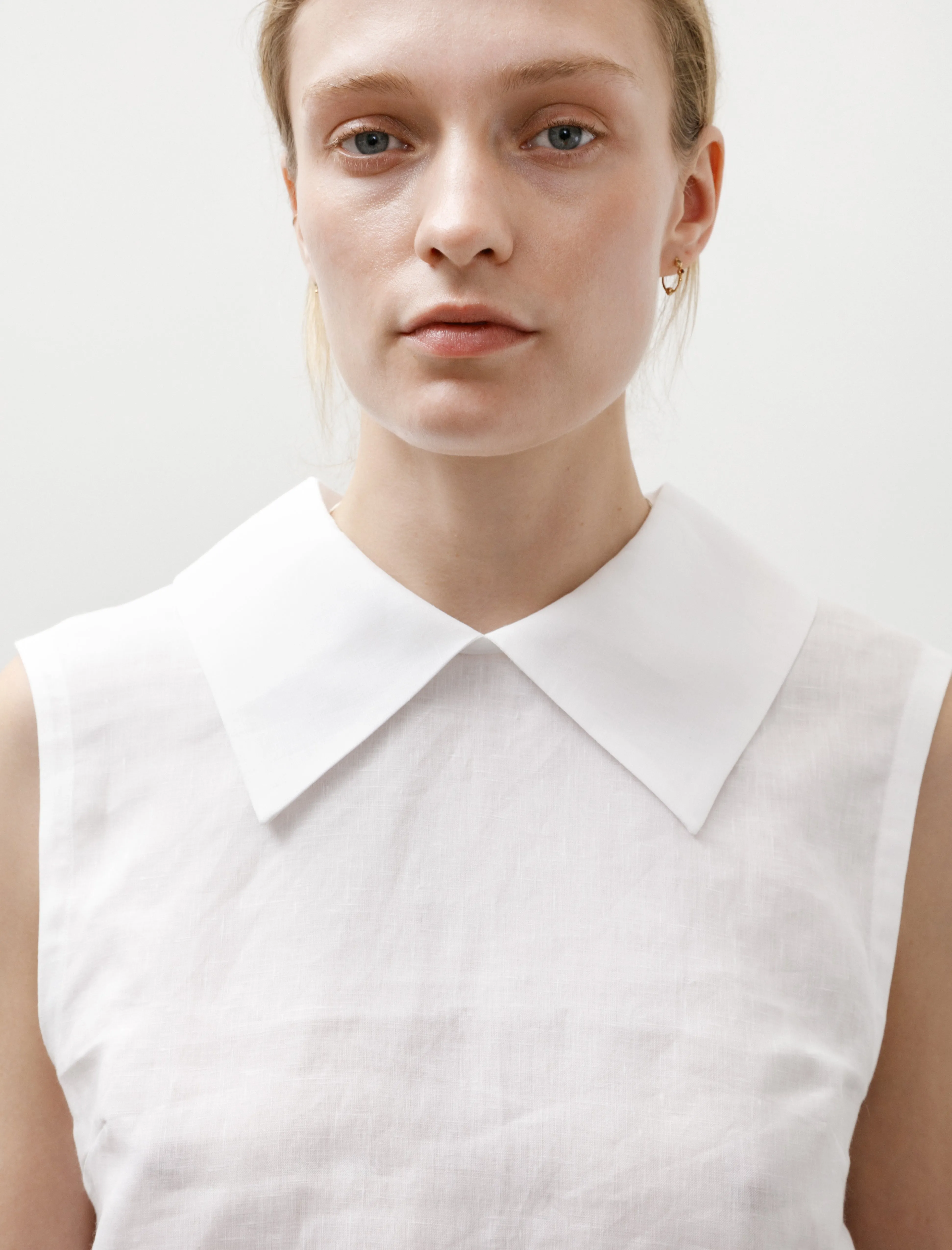 Sleeveless Top Shirting Linen White sold by SHOP NEIGHBOR product image thumbnail 3