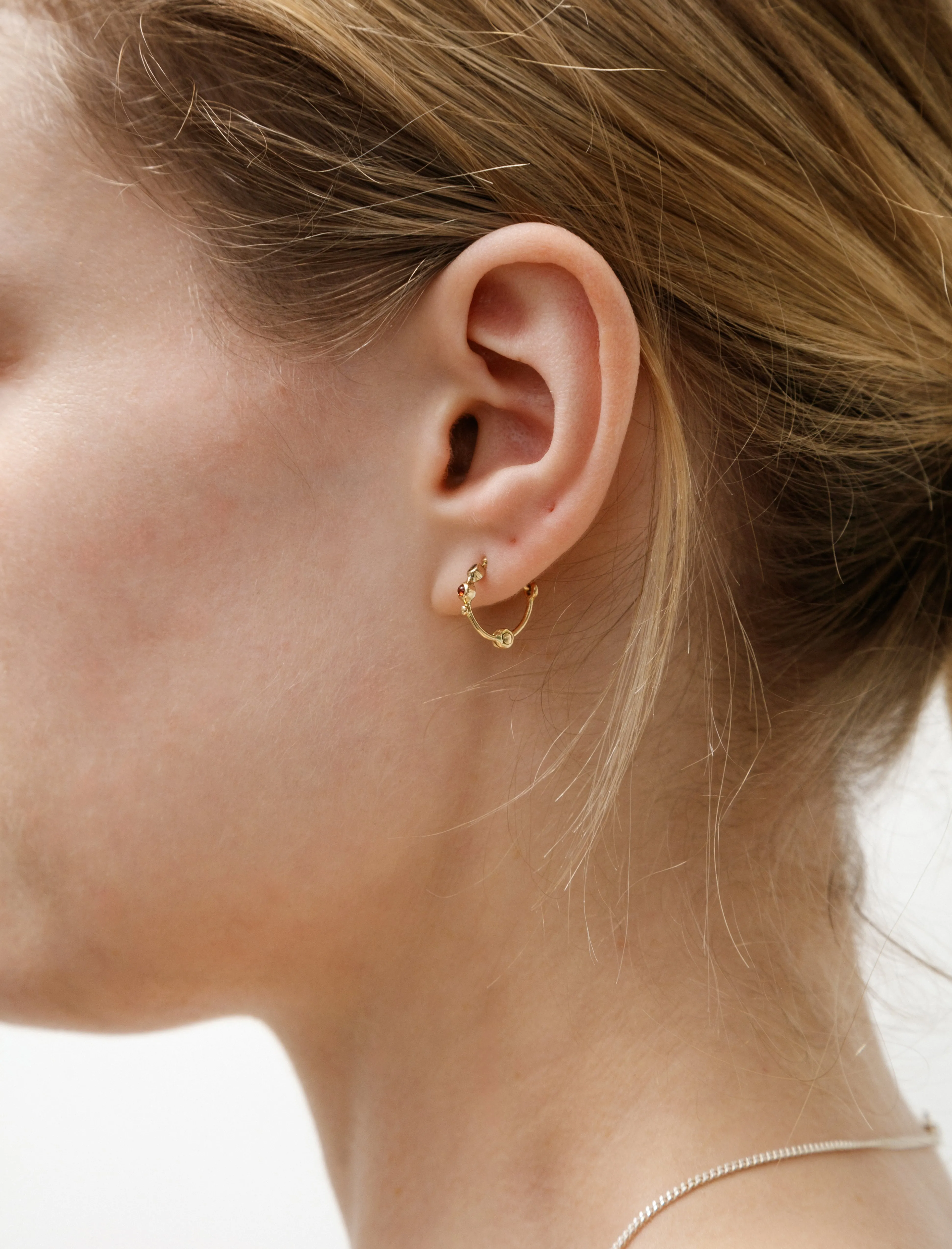 Simple Hoops Hessonite/Diamonds sold by SHOP NEIGHBOR product image thumbnail 3