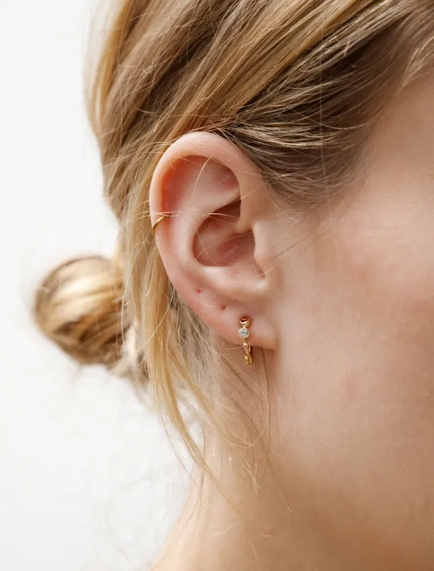 Simple Hoops Hessonite/Diamonds made by SHOP NEIGHBOR