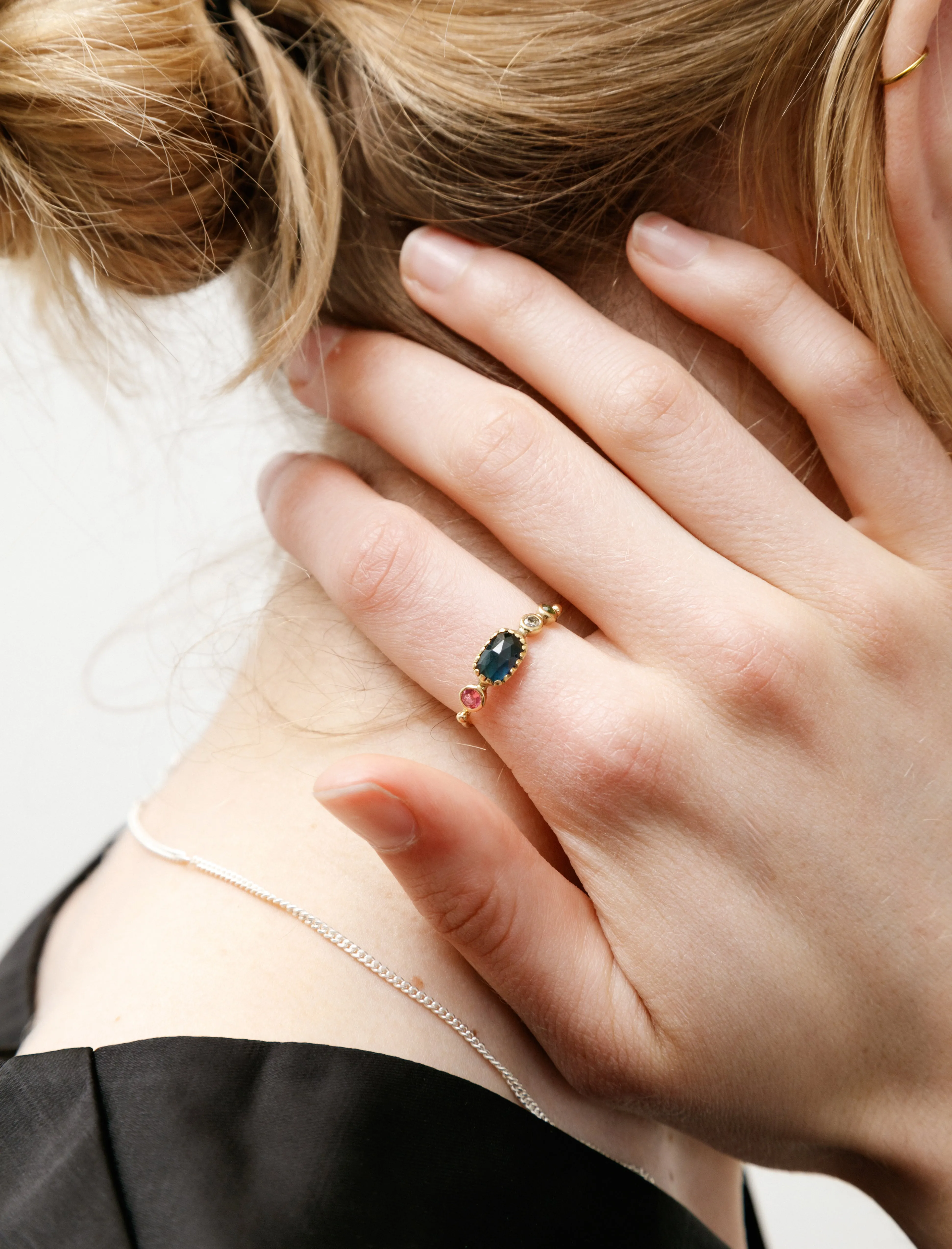 Simple Ring Spinel/Tourmaline/Diamonds sold by SHOP NEIGHBOR product image thumbnail 2