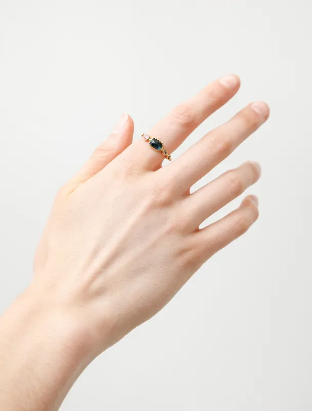 Simple Ring Spinel/Tourmaline/Diamonds made by SHOP NEIGHBOR