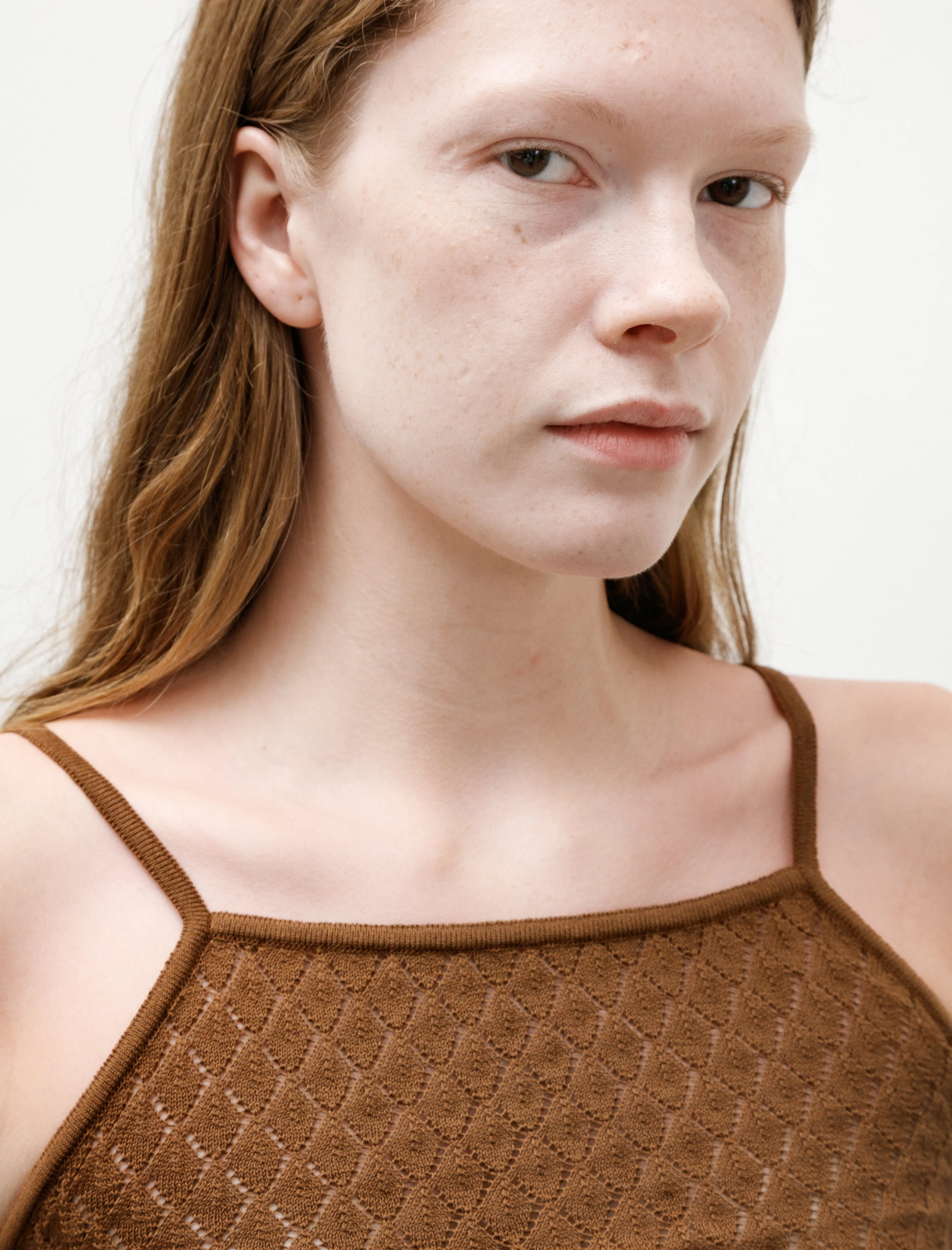 Open Work Knit Camisole Brown sold by SHOP NEIGHBOR product image thumbnail 3