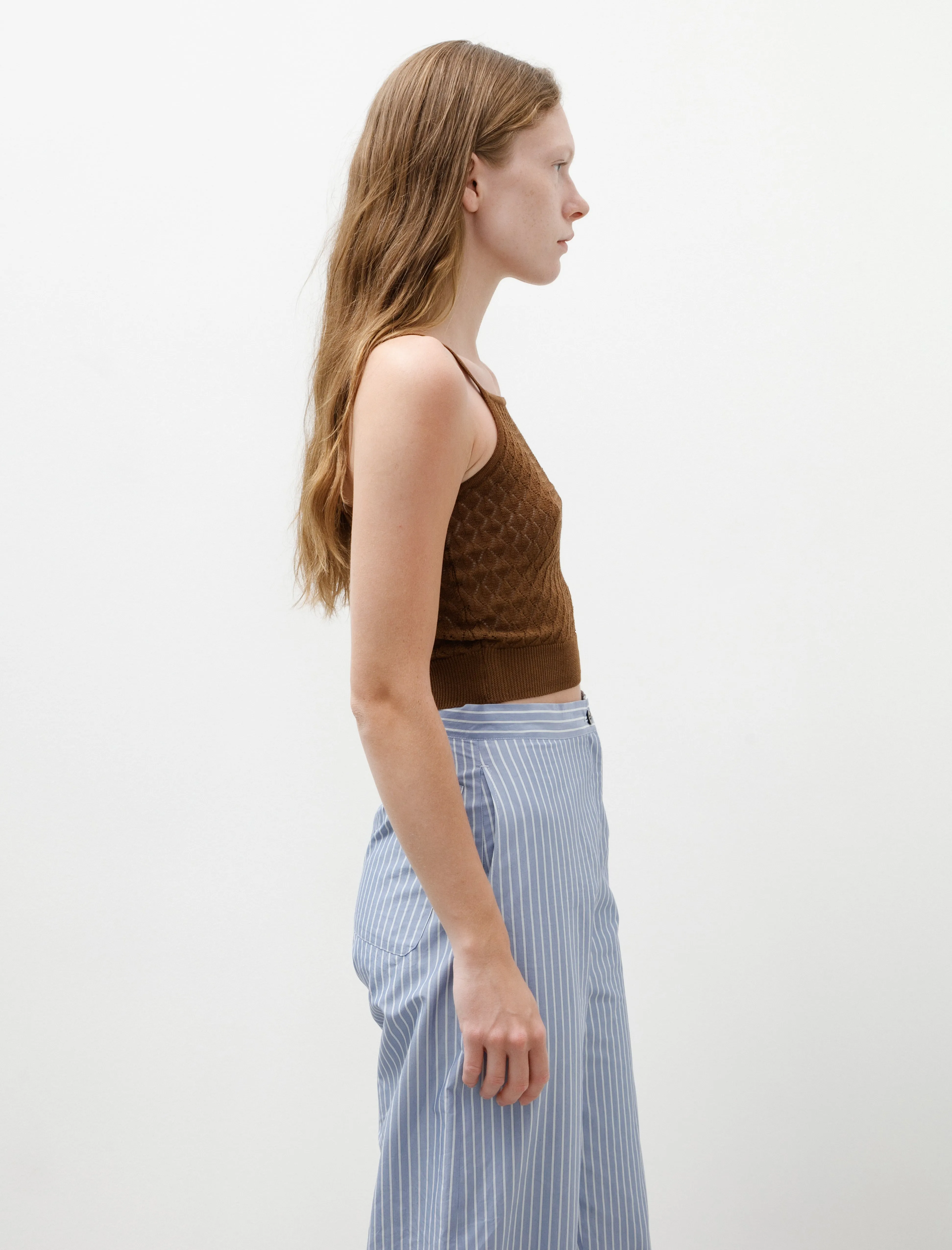 Open Work Knit Camisole Brown sold by SHOP NEIGHBOR product image thumbnail 4