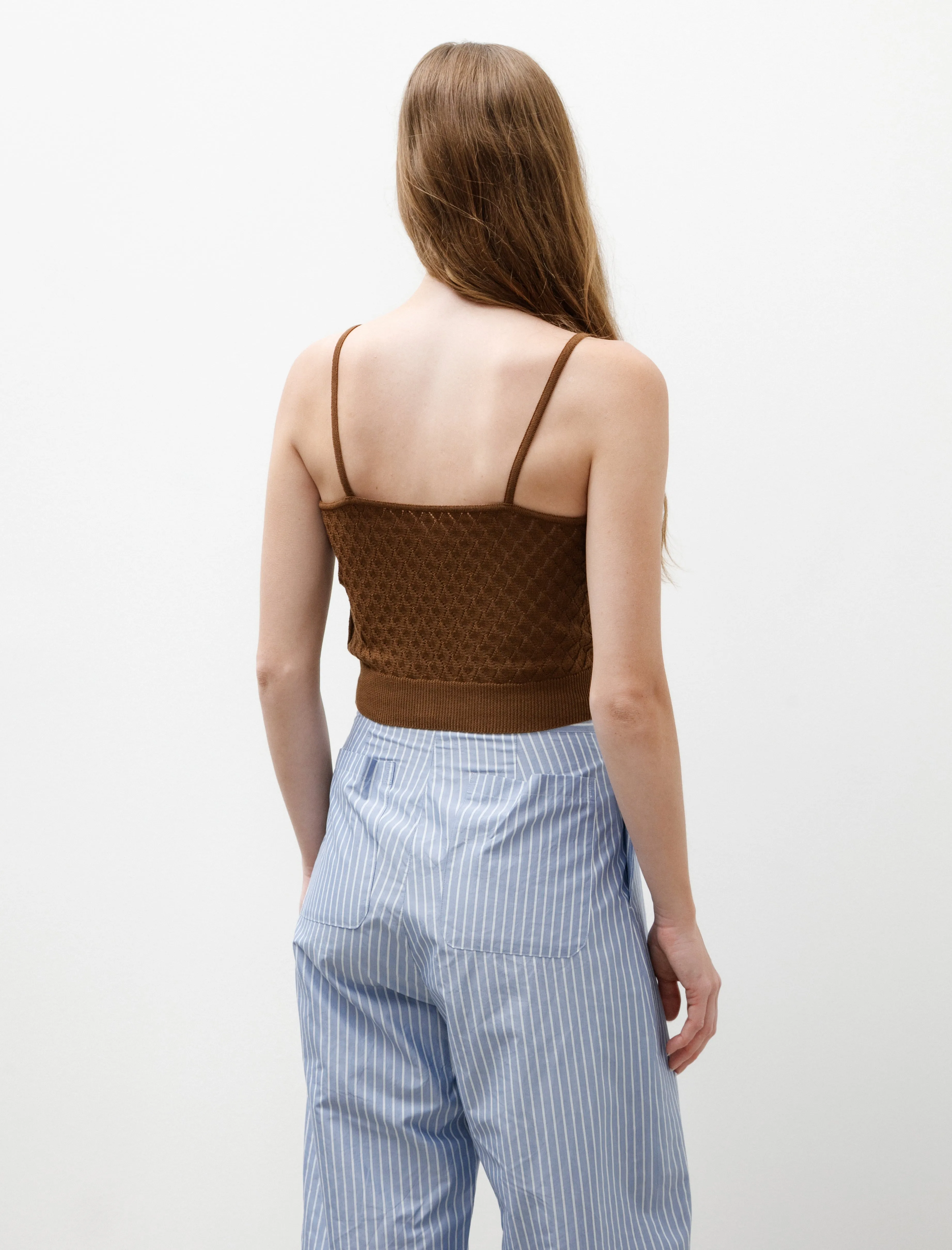 Open Work Knit Camisole Brown sold by SHOP NEIGHBOR product image thumbnail 2