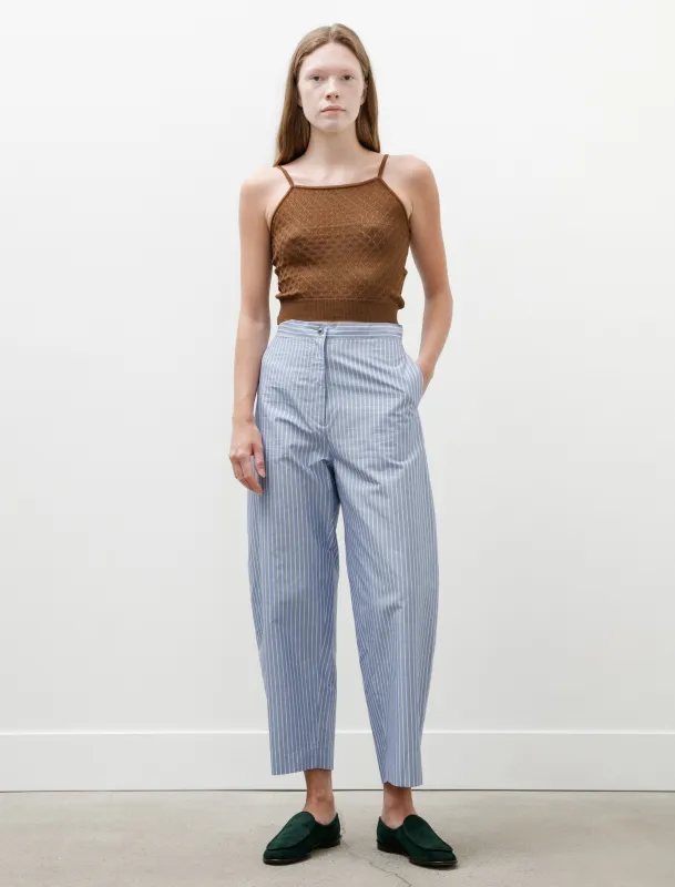 Silk Cotton Easy Curve Pants Sax made by SHOP NEIGHBOR