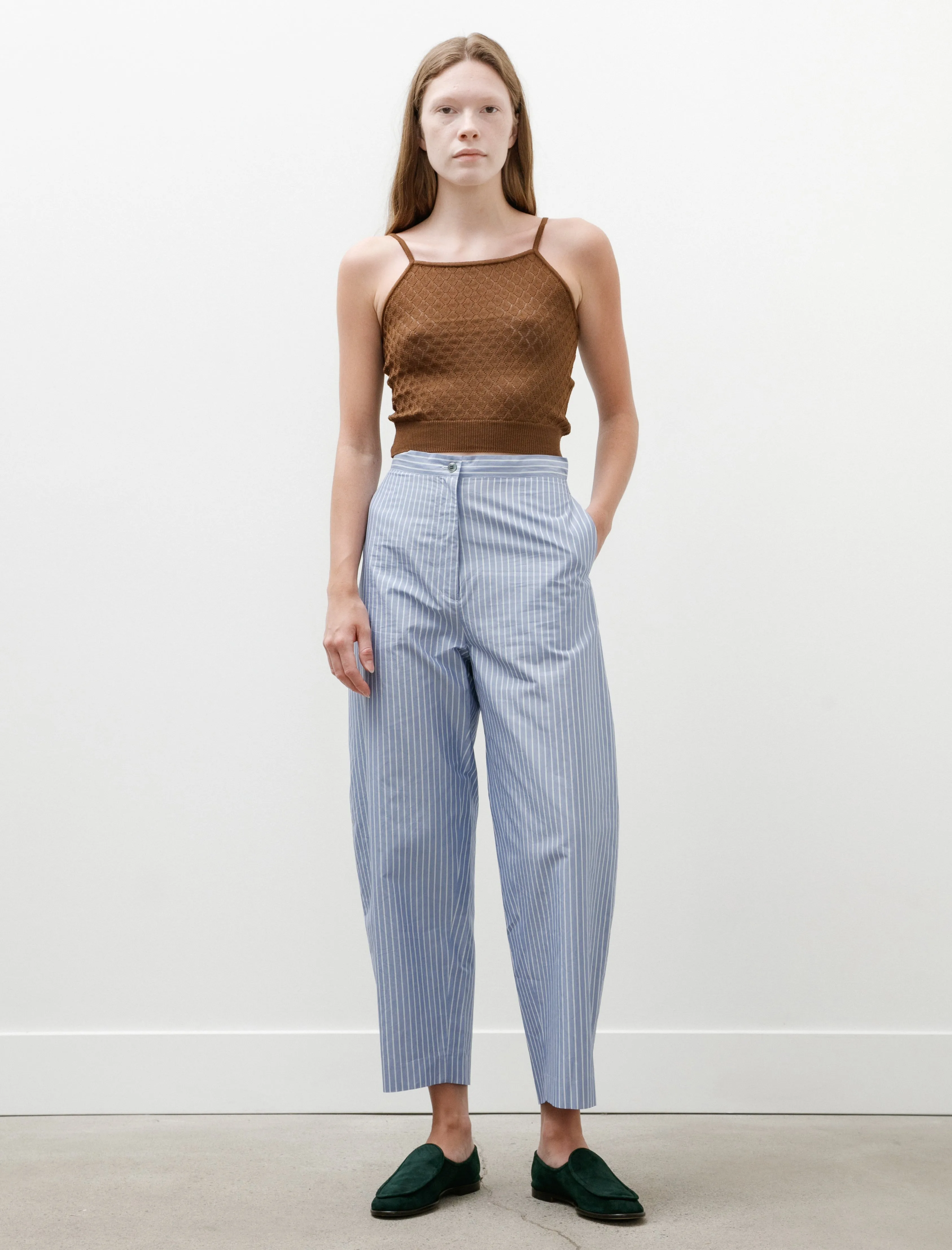 Silk Cotton Easy Curve Pants Sax sold by SHOP NEIGHBOR