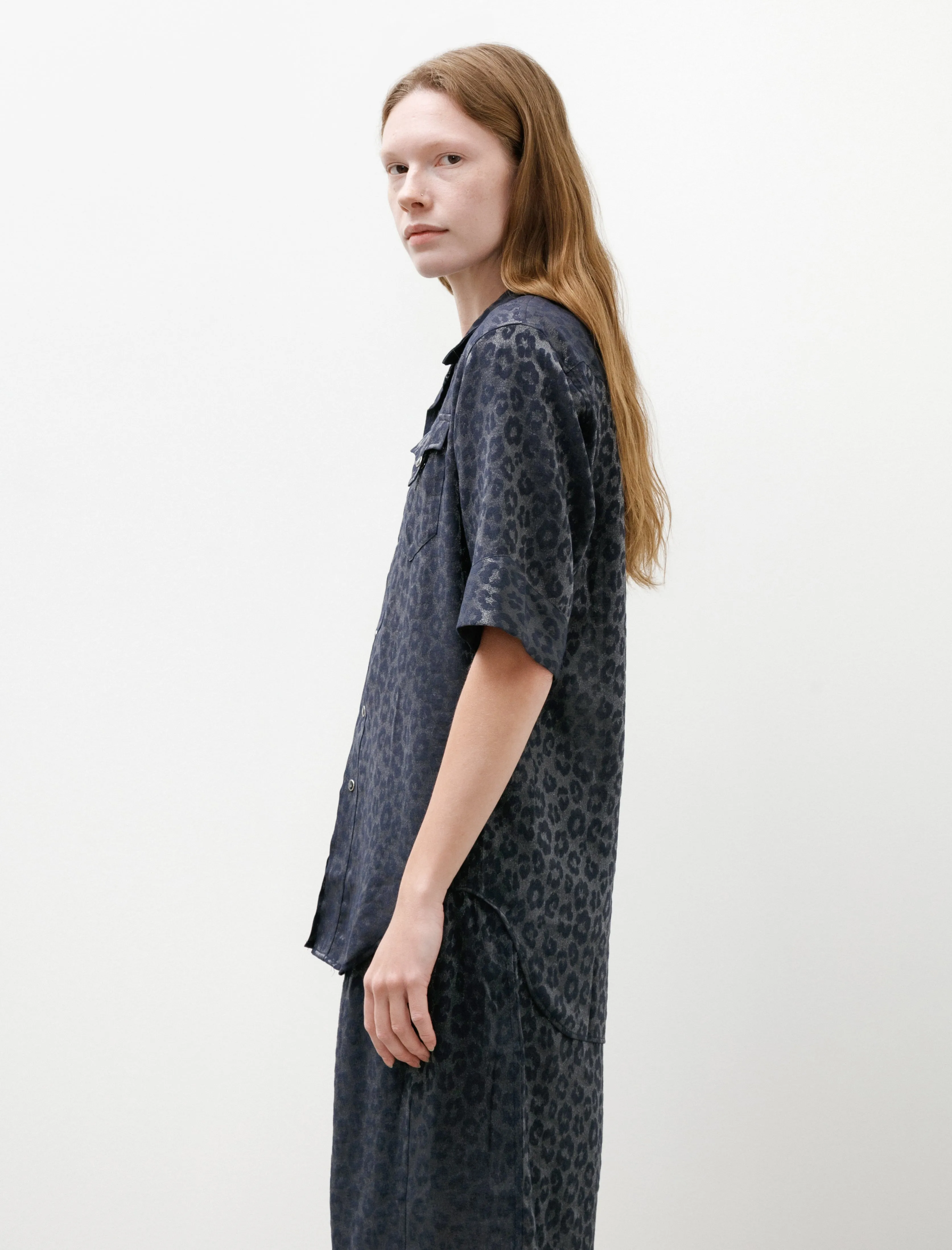 S/S Western Shirt Leopard Jacquard sold by SHOP NEIGHBOR product image thumbnail 3