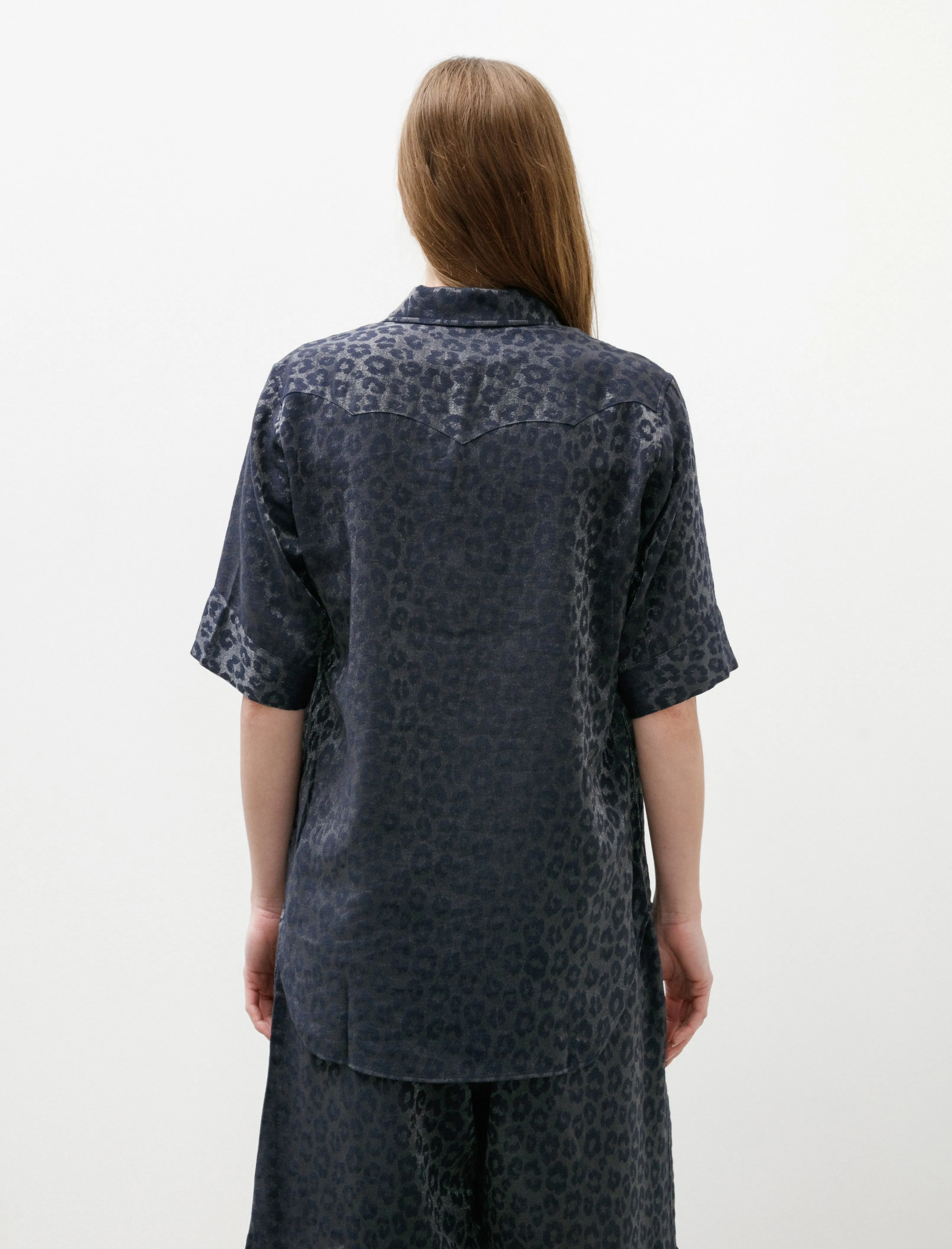S/S Western Shirt Leopard Jacquard sold by SHOP NEIGHBOR product image thumbnail 2