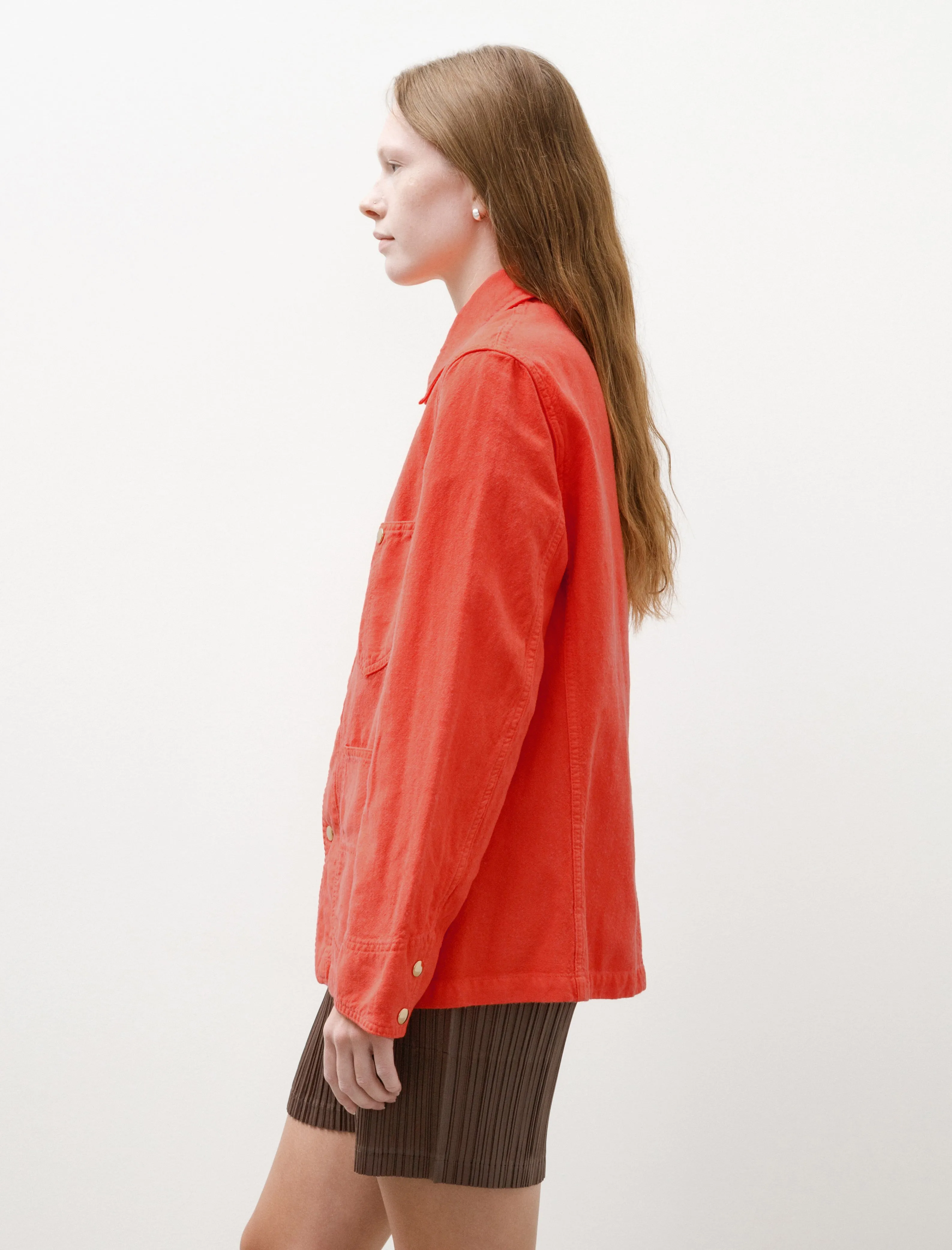 Wool Cotton Linen Ox Work Jacket Red Orange sold by SHOP NEIGHBOR product image thumbnail 3