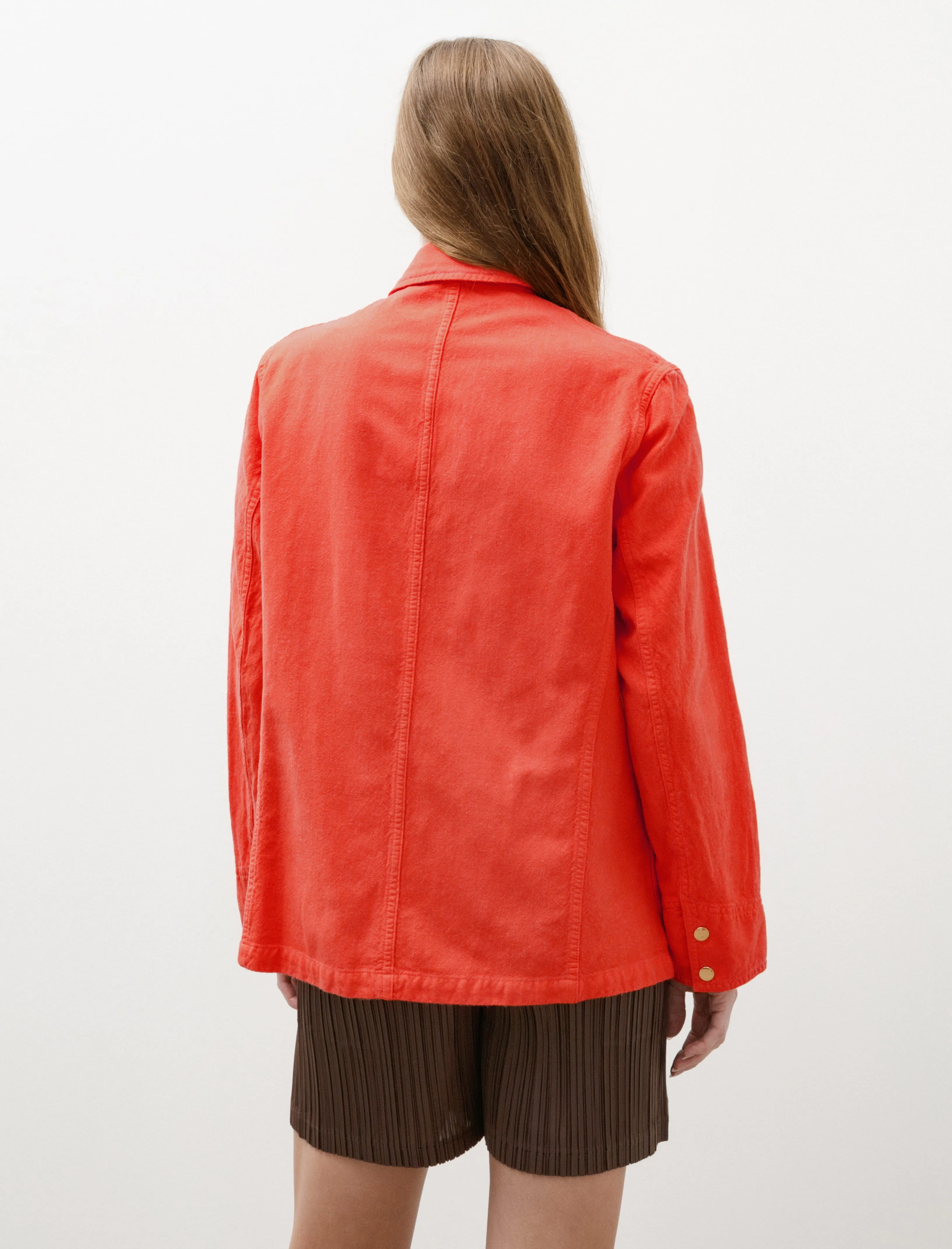 Wool Cotton Linen Ox Work Jacket Red Orange sold by SHOP NEIGHBOR product image thumbnail 2