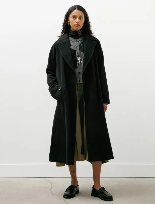 Single Tie Overcoat Black made by SHOP NEIGHBOR
