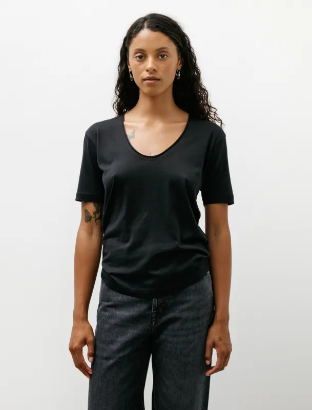Cotton Silk Tee Black made by SHOP NEIGHBOR