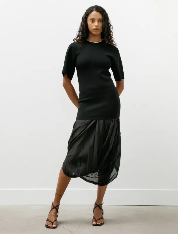 Cocoon Tee Dress Black made by SHOP NEIGHBOR
