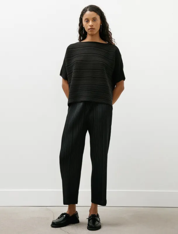 Thicker Bottoms Straight Pants Black made by SHOP NEIGHBOR