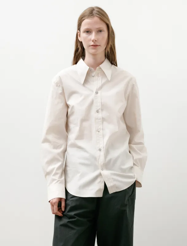 Pointed Collar Shirt Light Cream made by SHOP NEIGHBOR