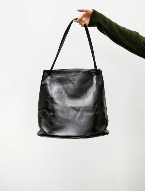 No.17 Leather Hoof Bag Black Calfskin made by SHOP NEIGHBOR
