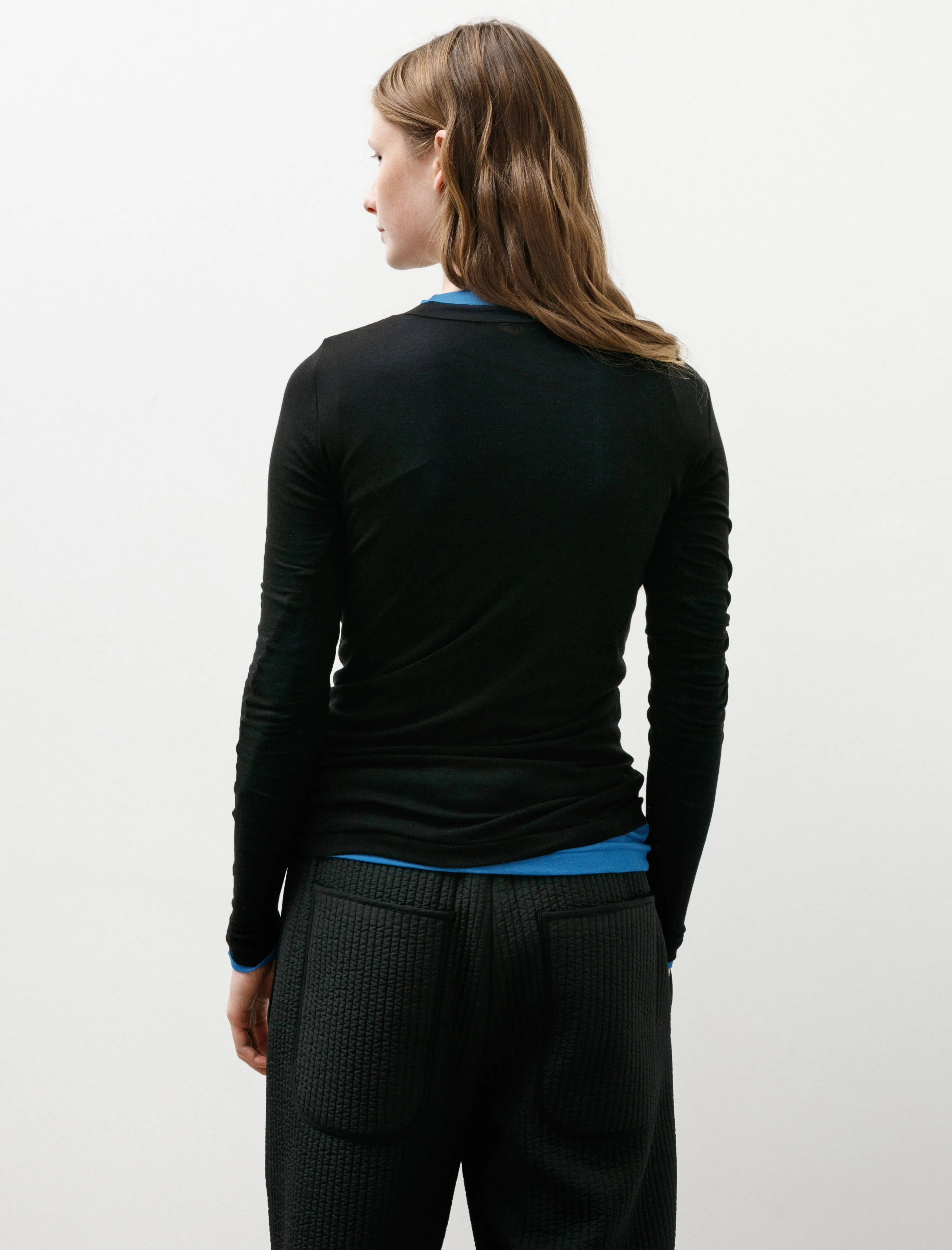 Super High Gauge Sheer Rib L/S Tee Black sold by SHOP NEIGHBOR product image thumbnail 4