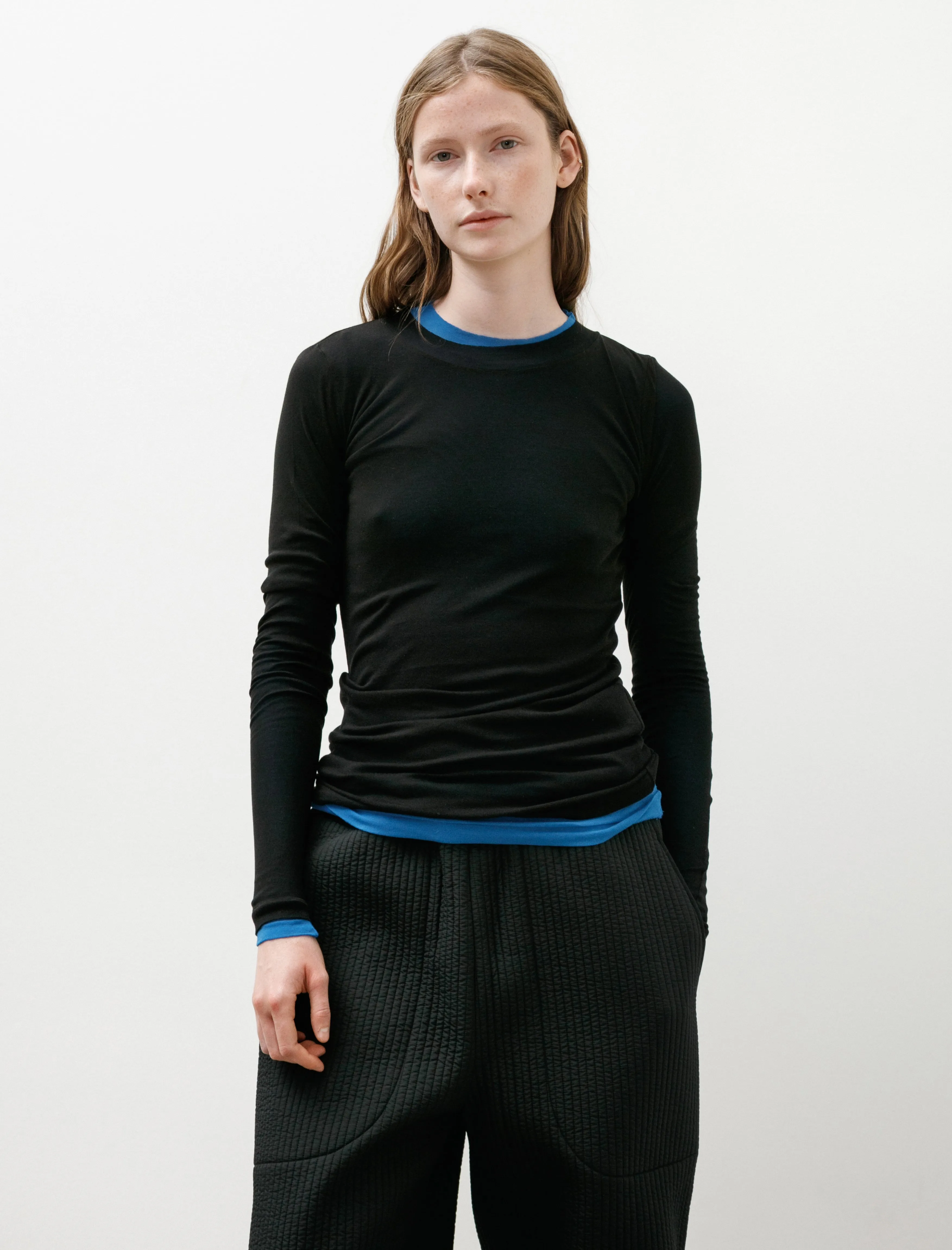 Super High Gauge Sheer Rib L/S Tee Black sold by SHOP NEIGHBOR