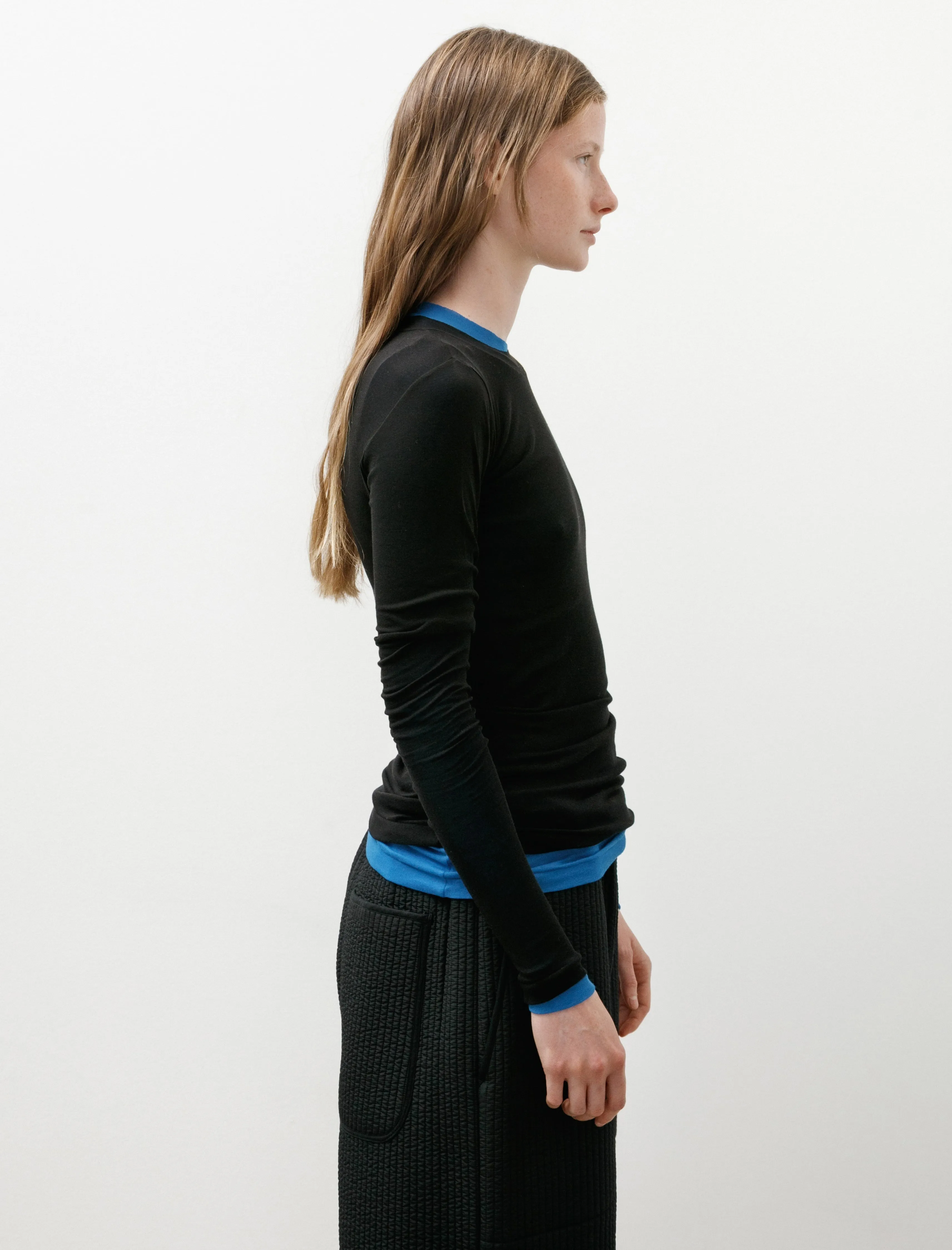 Super High Gauge Sheer Rib L/S Tee Black sold by SHOP NEIGHBOR product image thumbnail 3