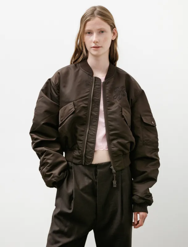 Callie Bomber Technical Nylon Brown made by SHOP NEIGHBOR