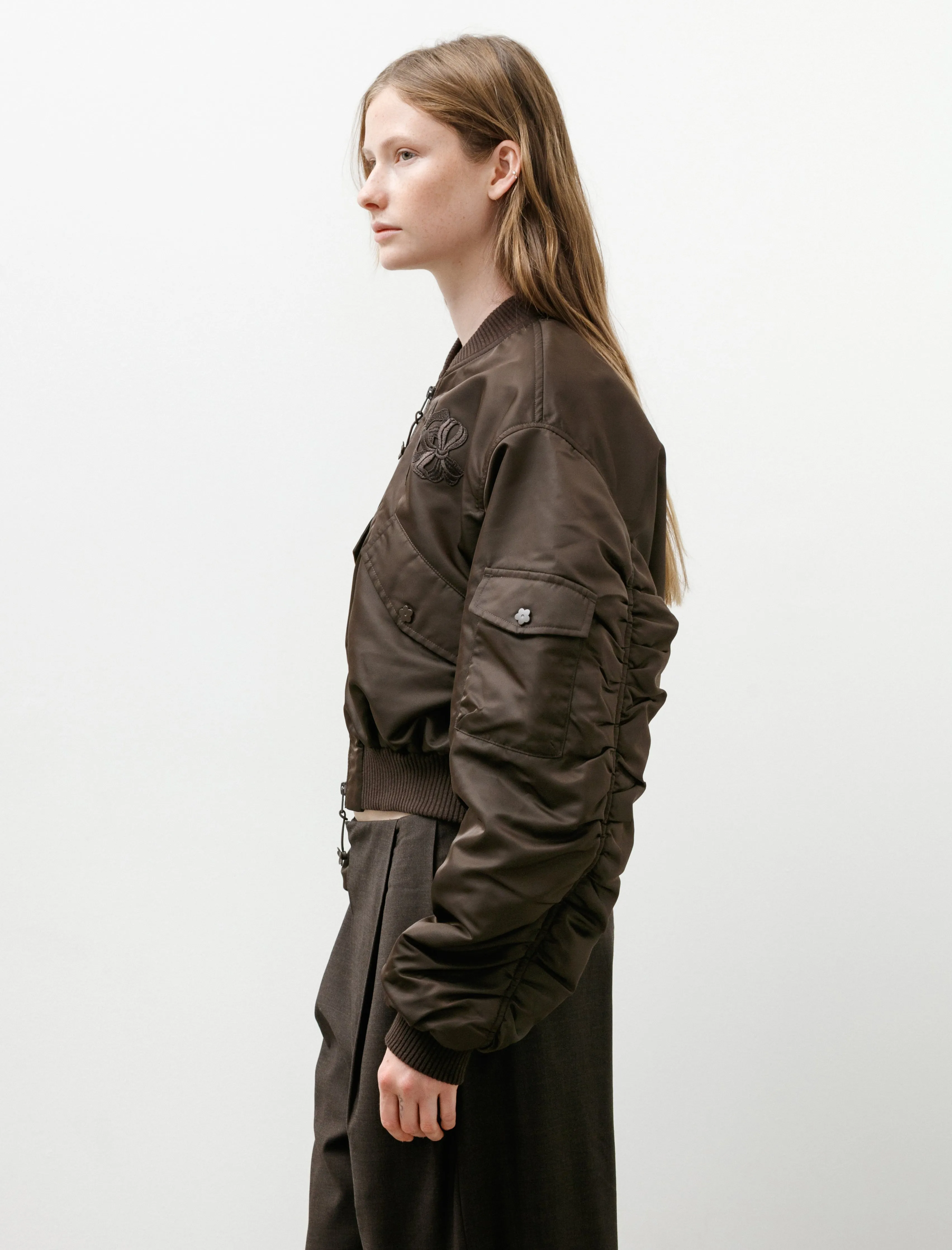 Callie Bomber Technical Nylon Brown sold by SHOP NEIGHBOR product image thumbnail 4