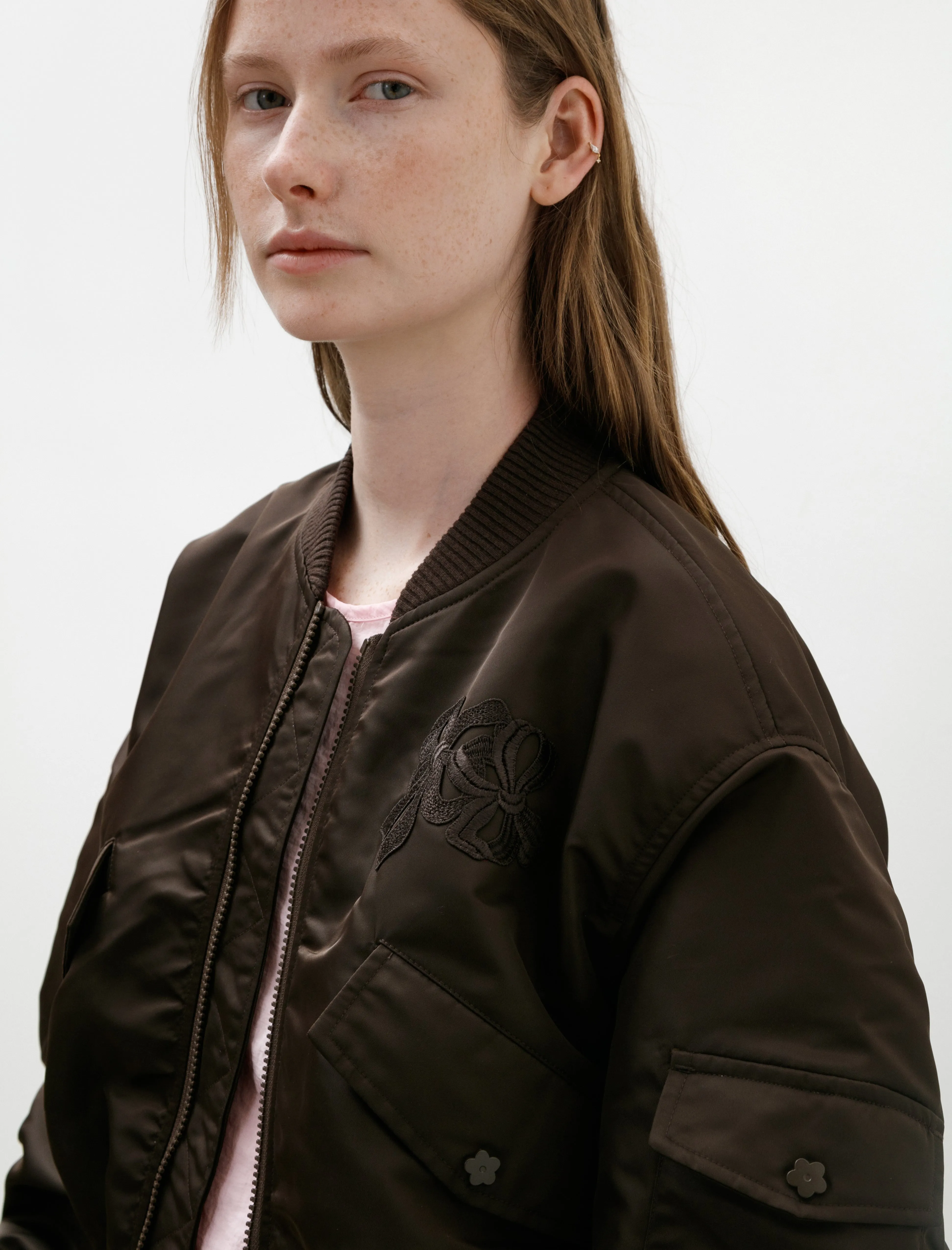 Callie Bomber Technical Nylon Brown sold by SHOP NEIGHBOR product image thumbnail 5
