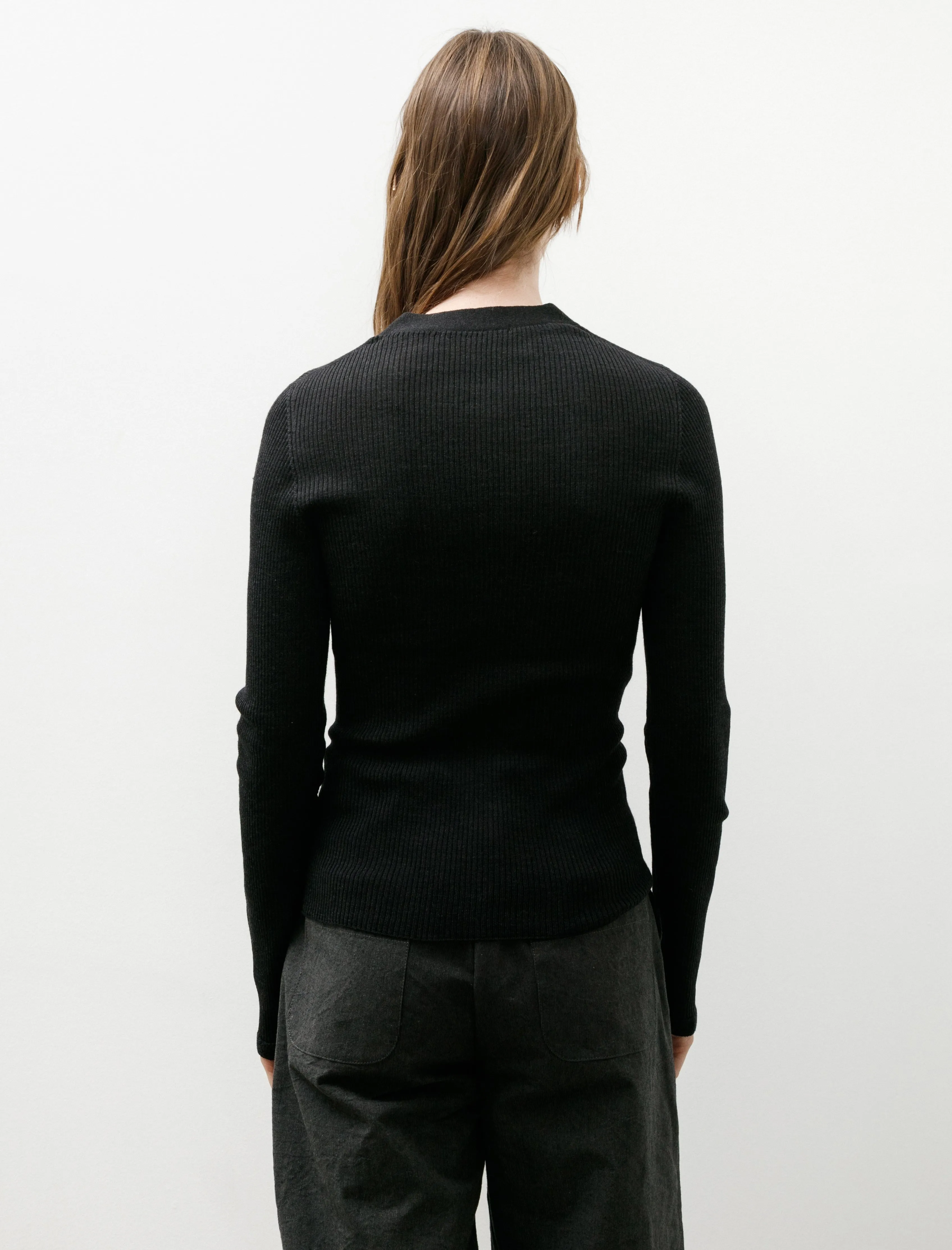 Folke Cardigan with Frill Charcoal sold by SHOP NEIGHBOR product image thumbnail 2